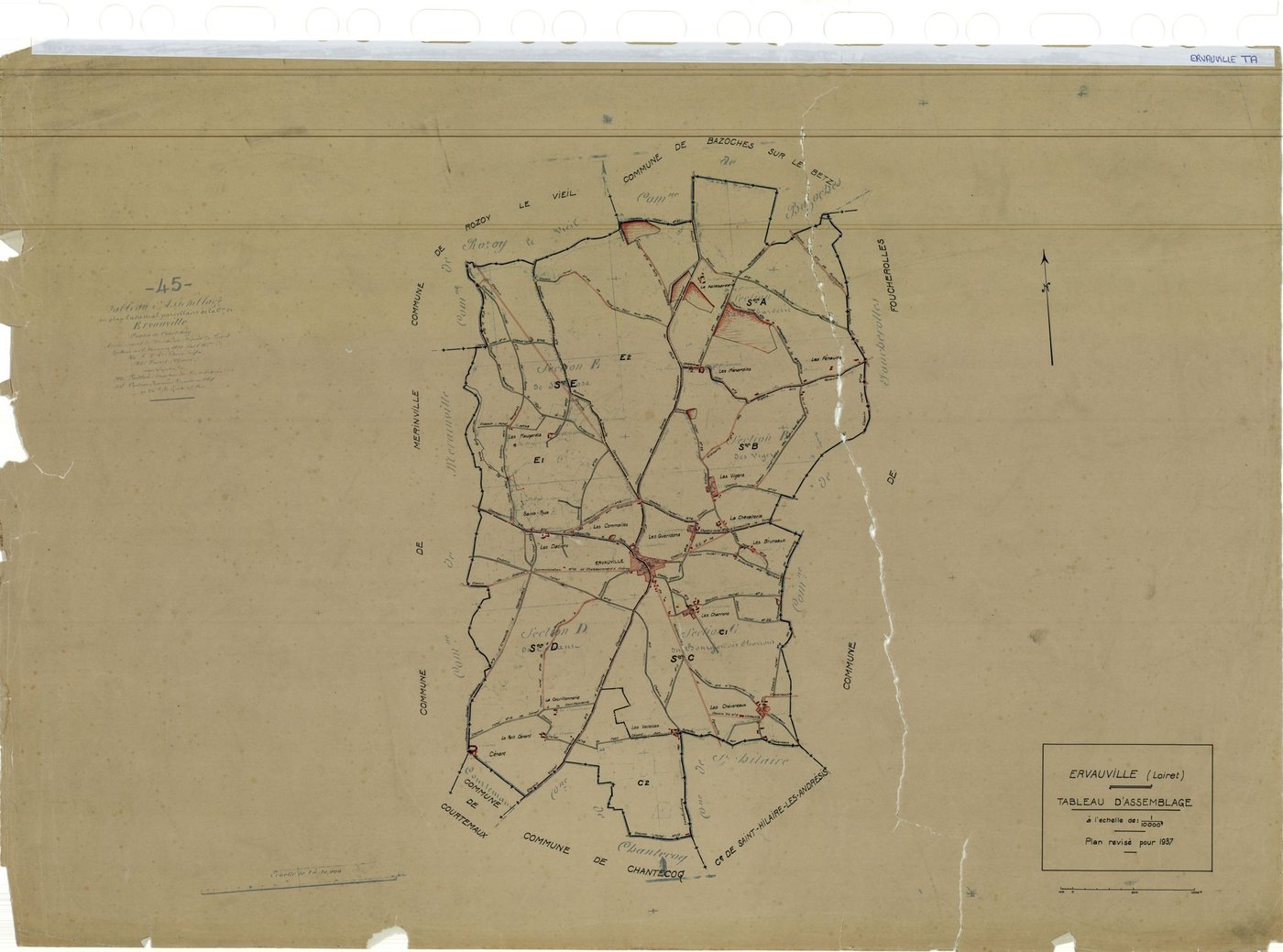 Ervauville - Tableau d'assemblage