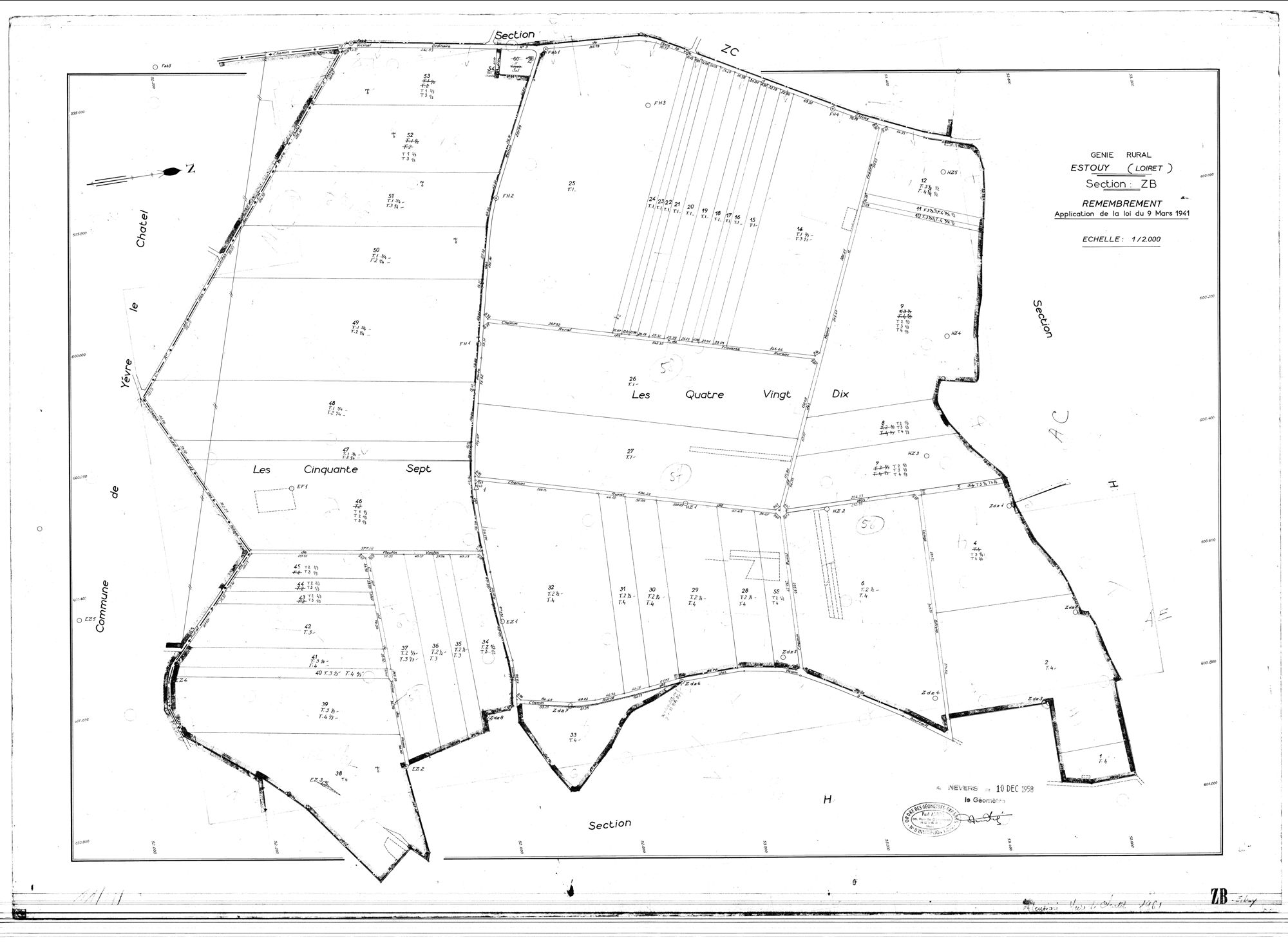 Estouy - Sections