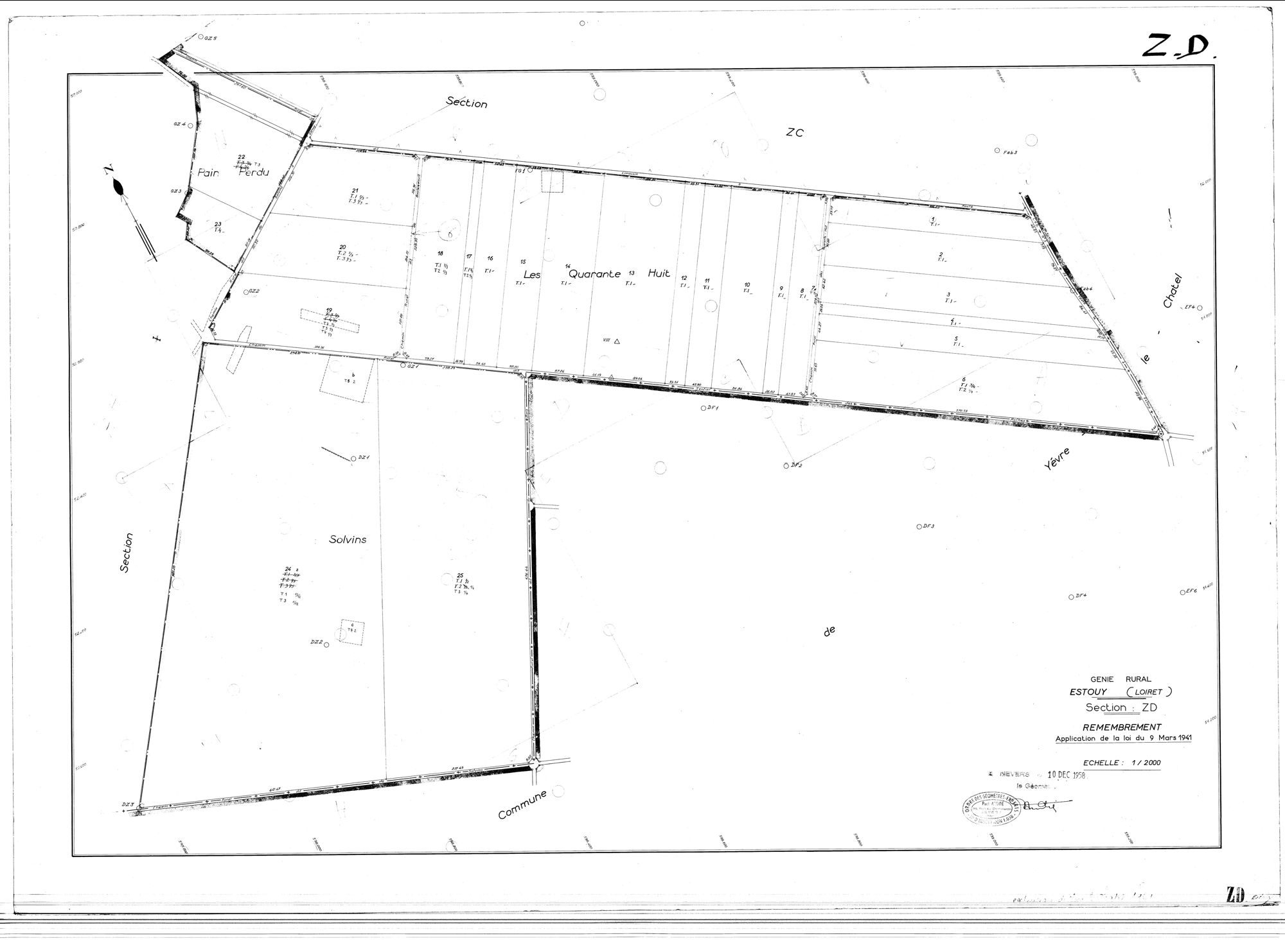 Estouy - Sections