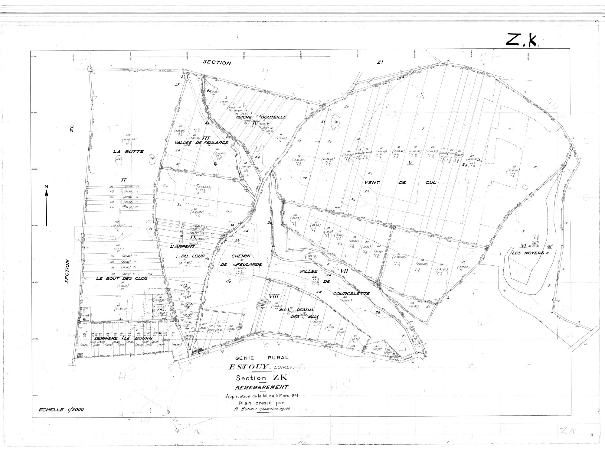 Estouy - Sections