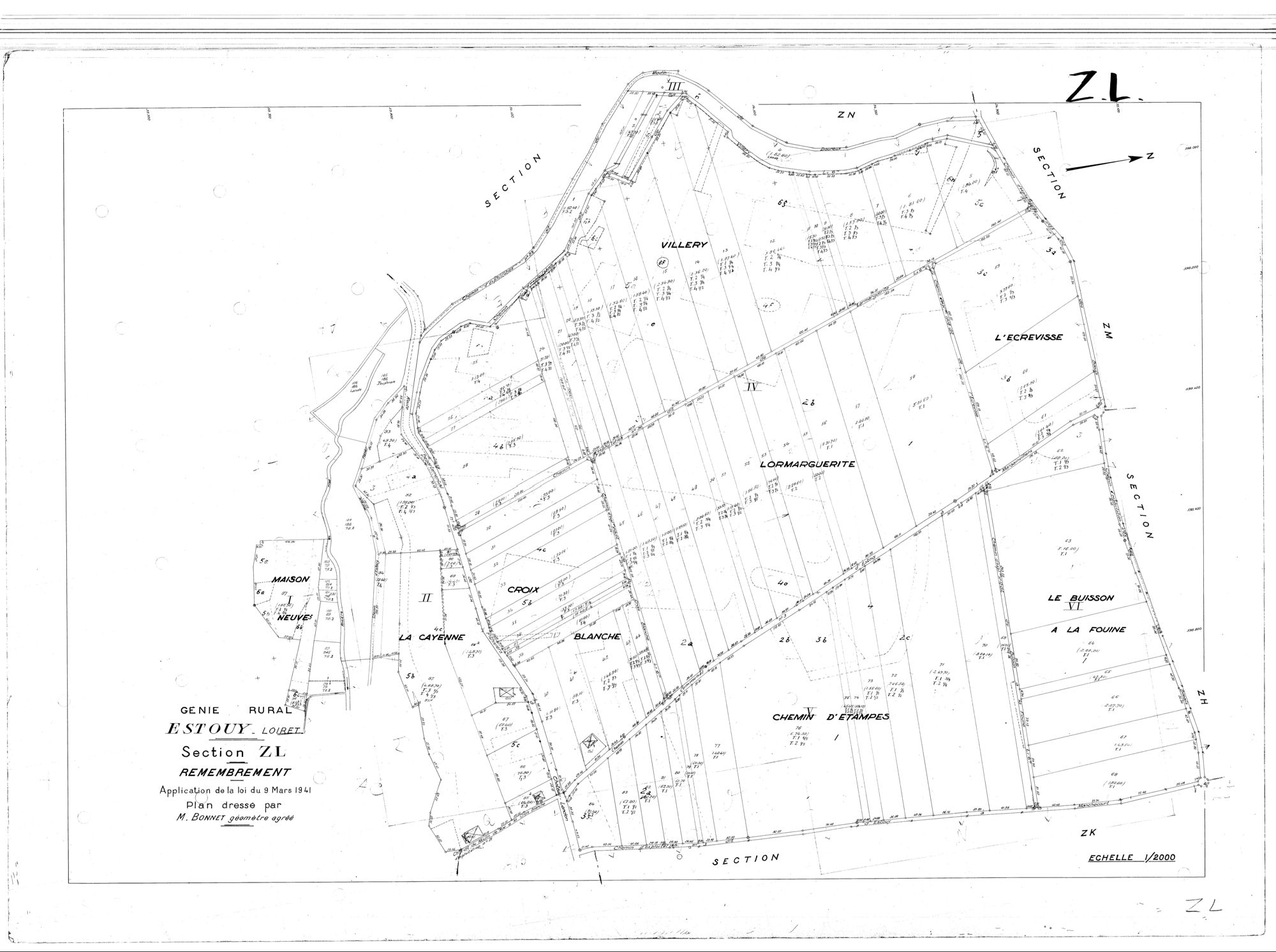Estouy - Sections