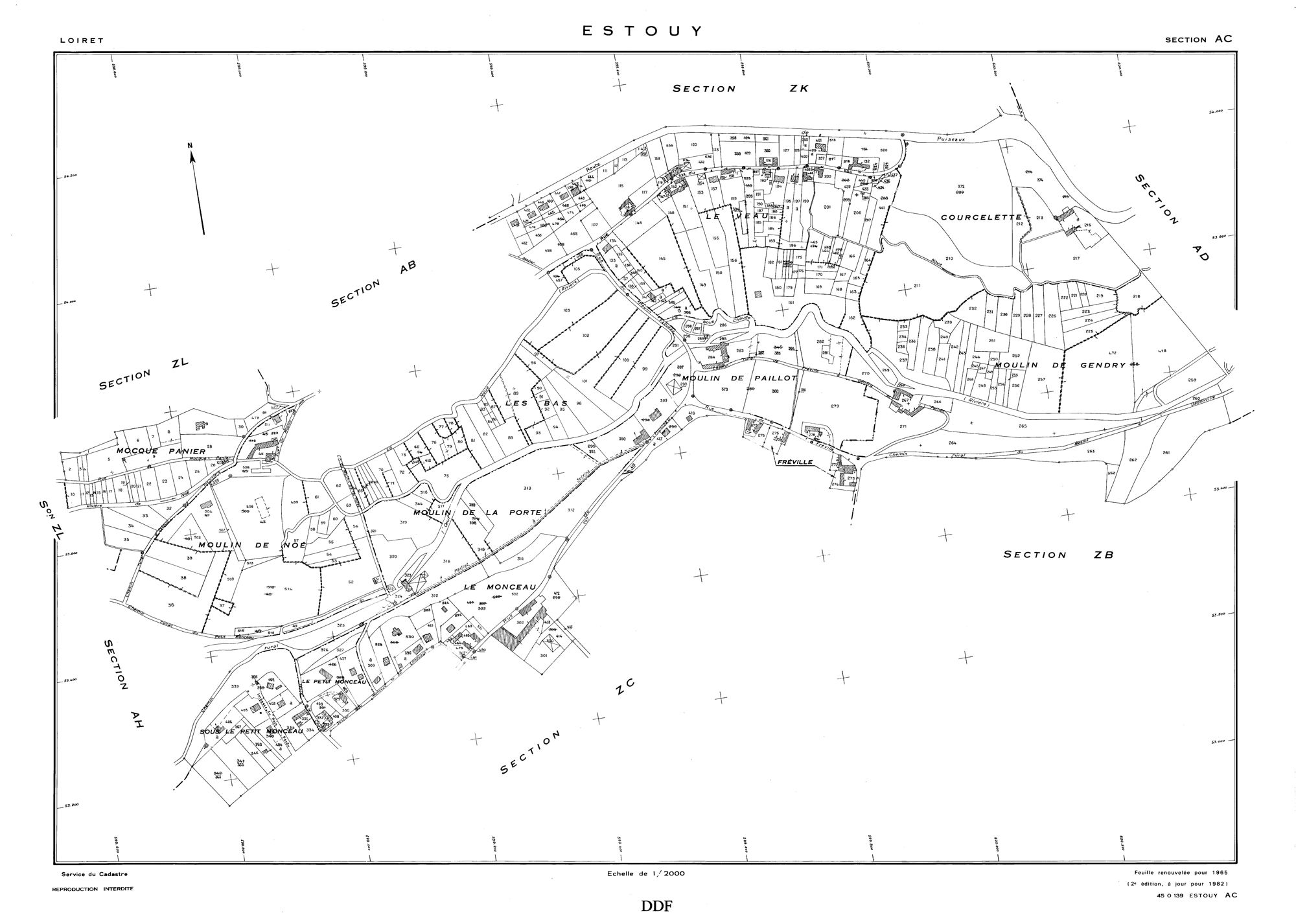Estouy - Sections
