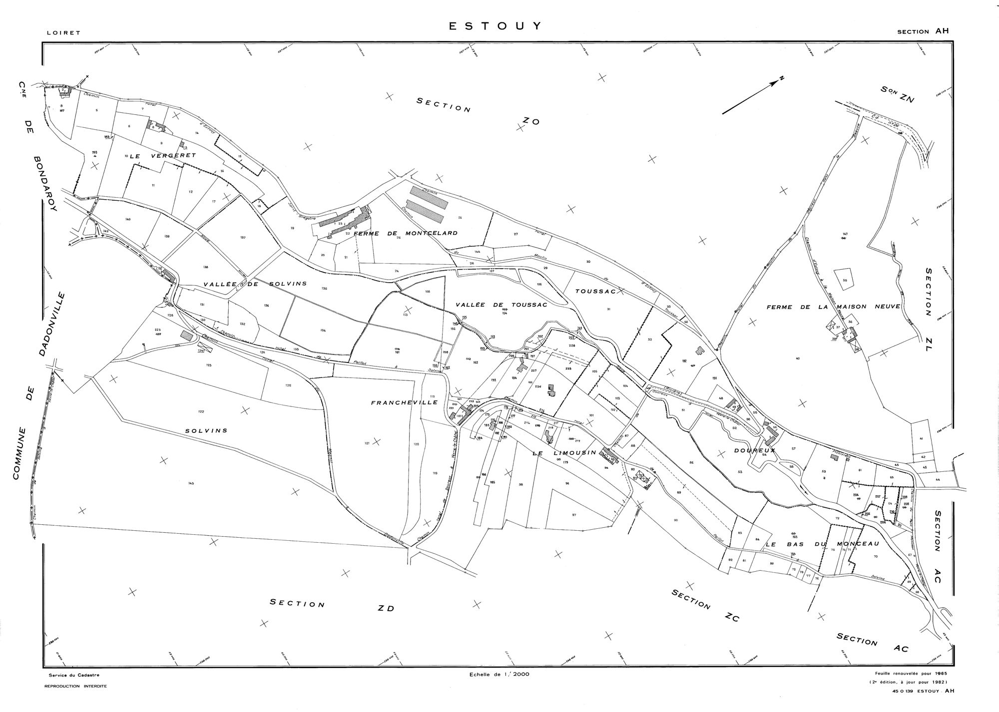 Estouy - Sections
