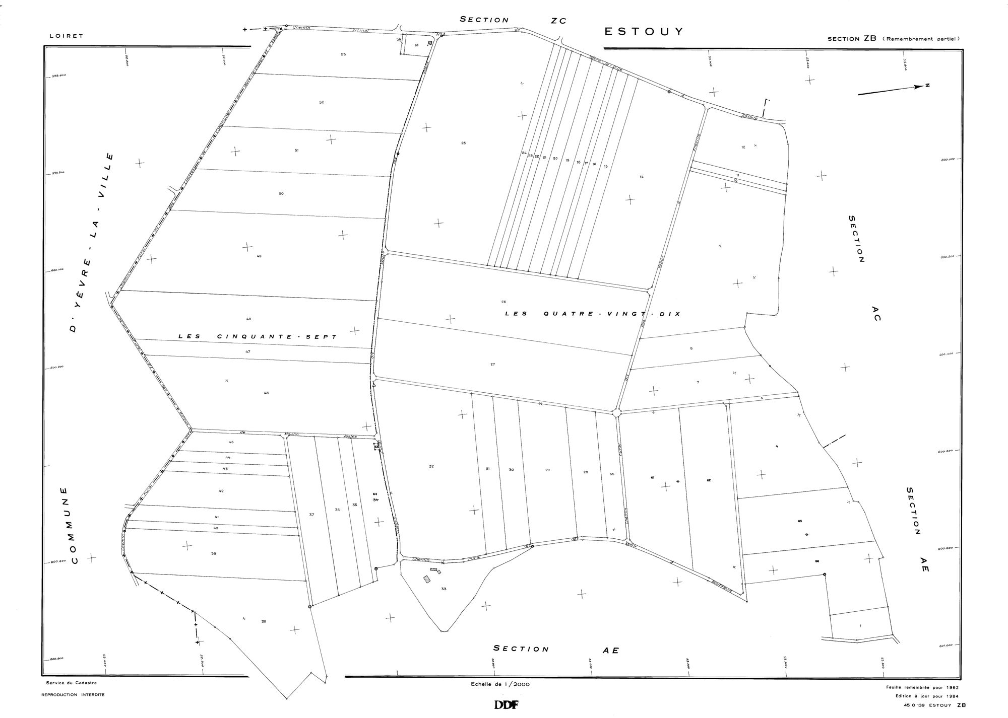 Estouy - Sections