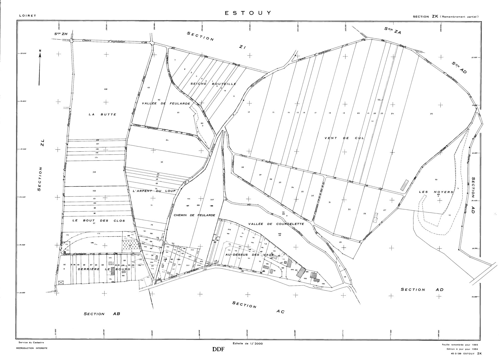 Estouy - Sections