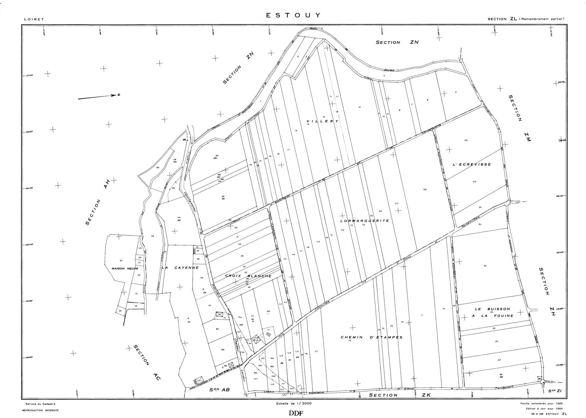 Estouy - Sections
