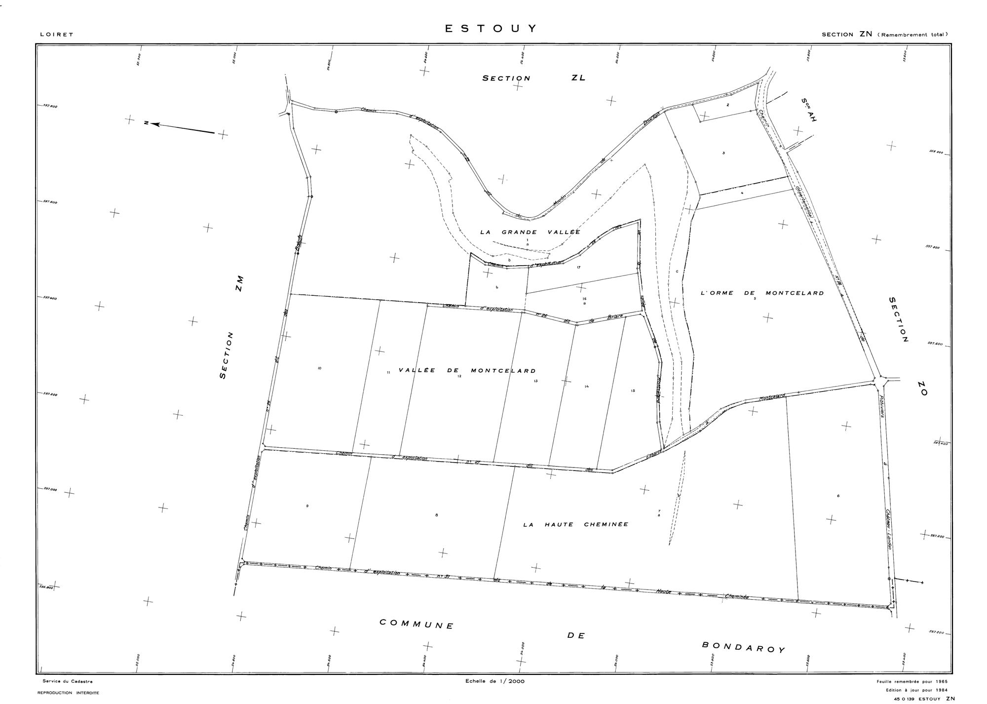 Estouy - Sections