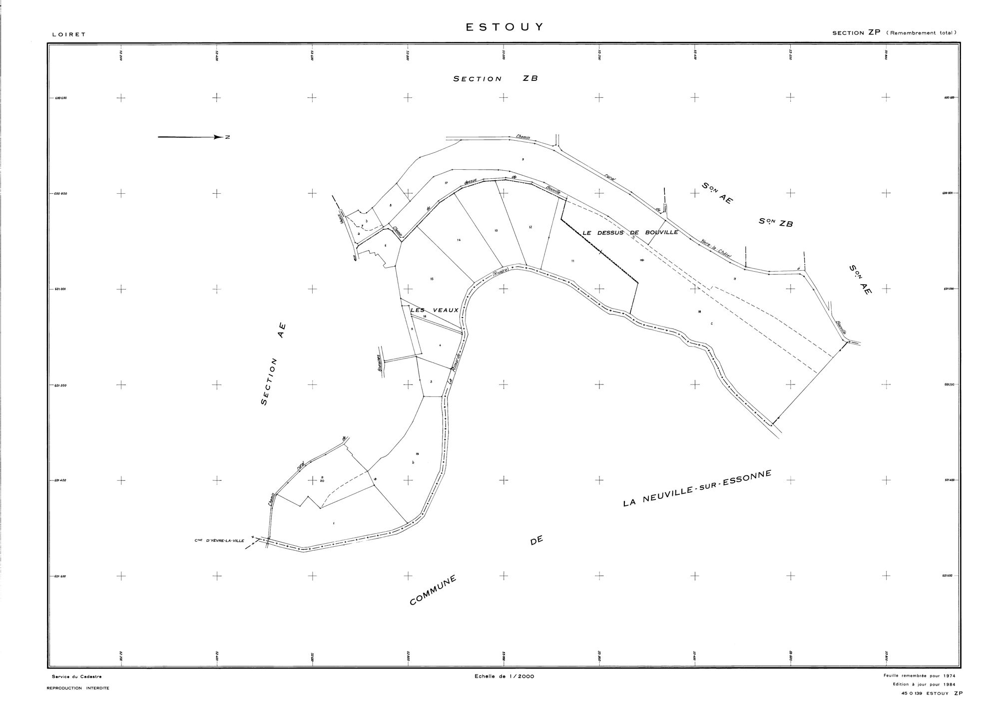 Estouy - Sections