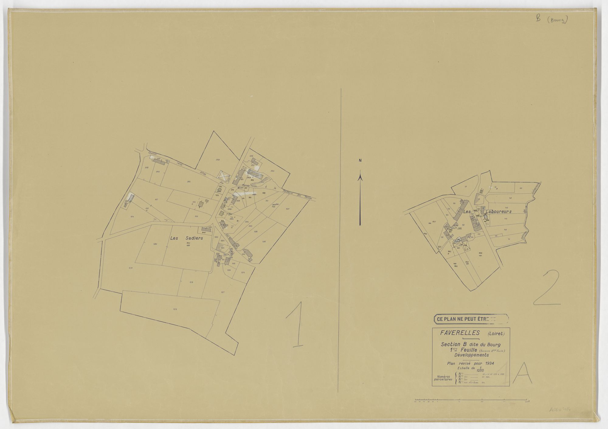 Faverelles - Sections