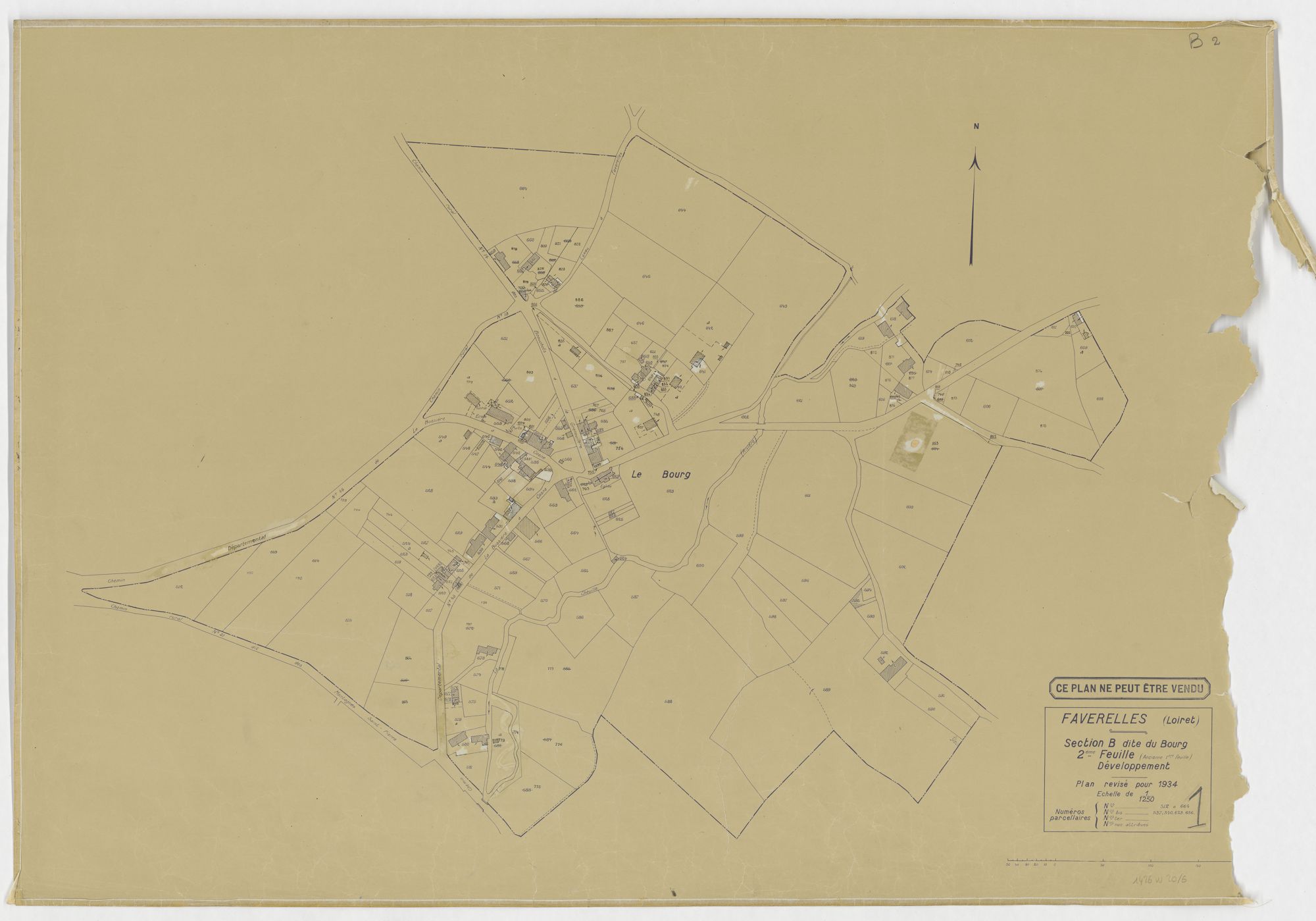 Faverelles - Sections