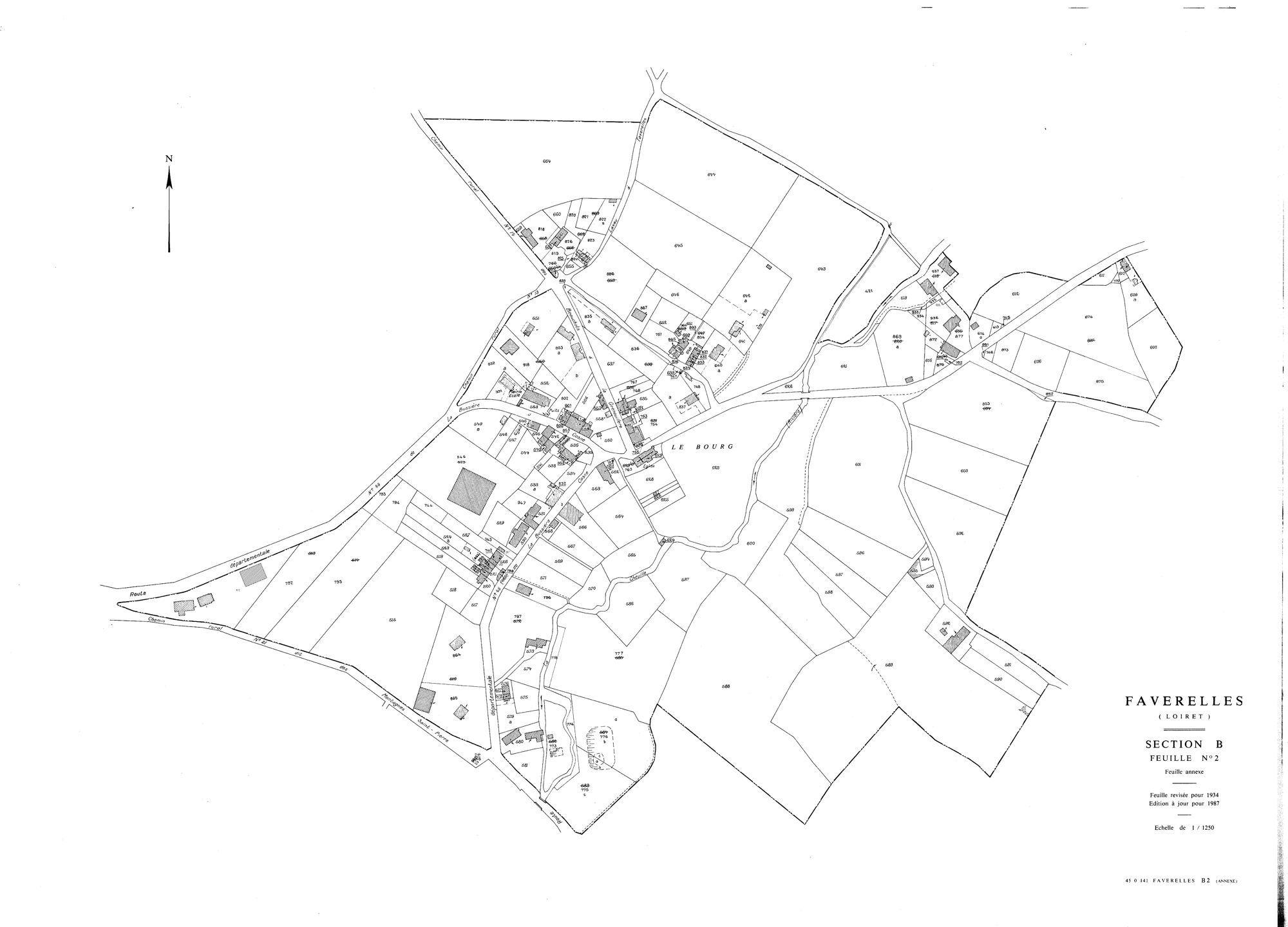 Faverelles - Sections