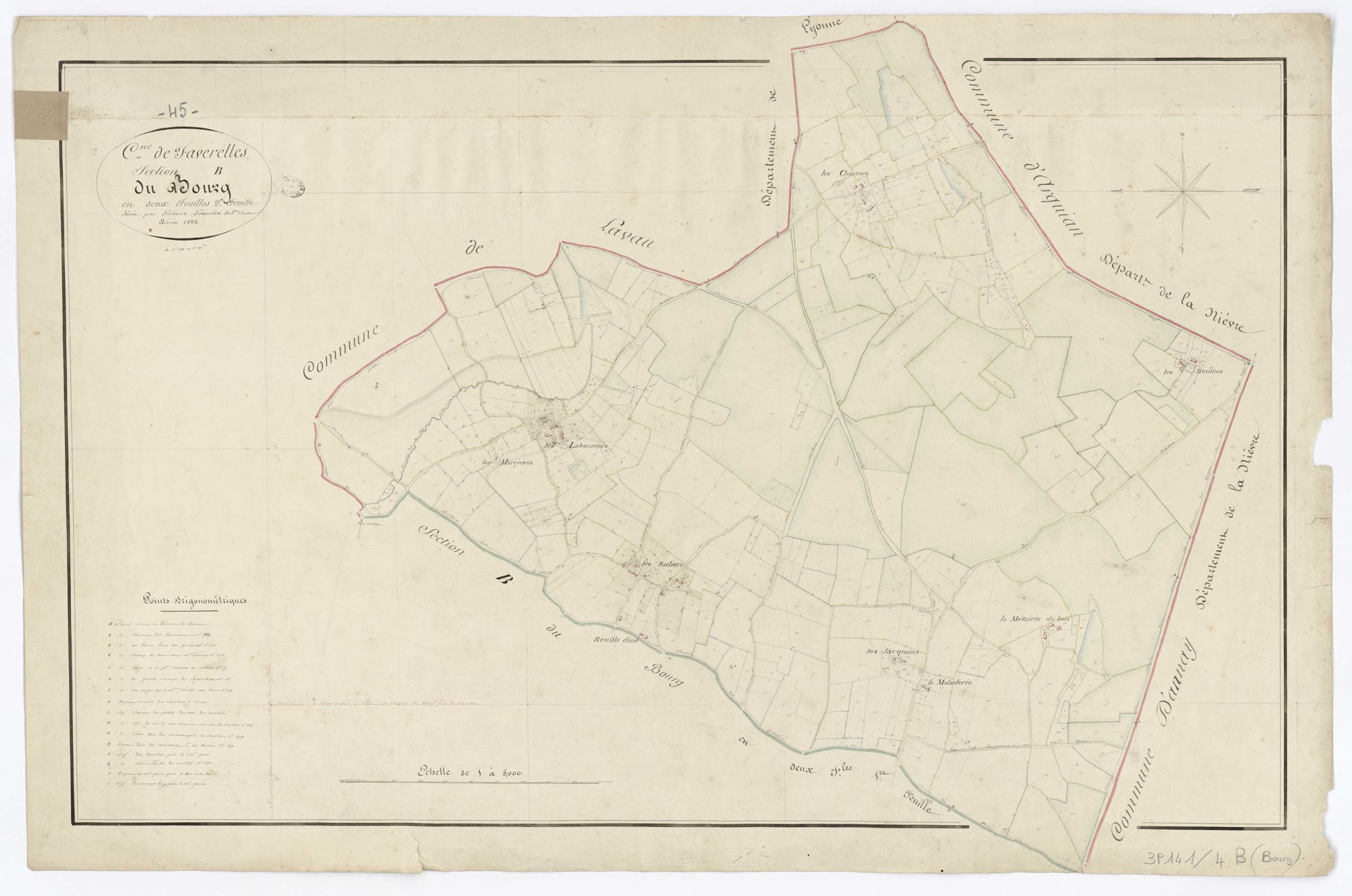 Faverelles - Sections