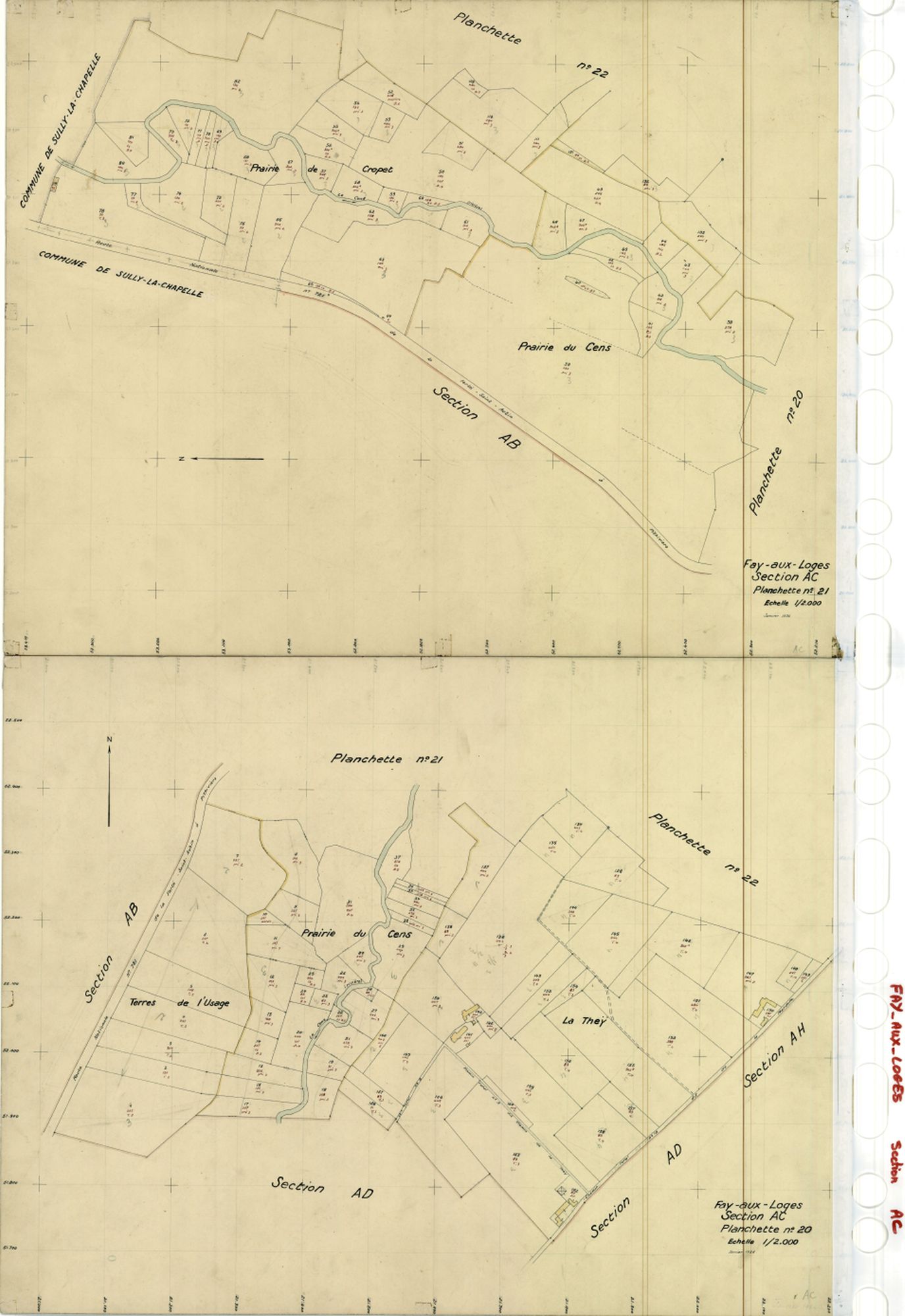 Fay-aux-Loges - Sections