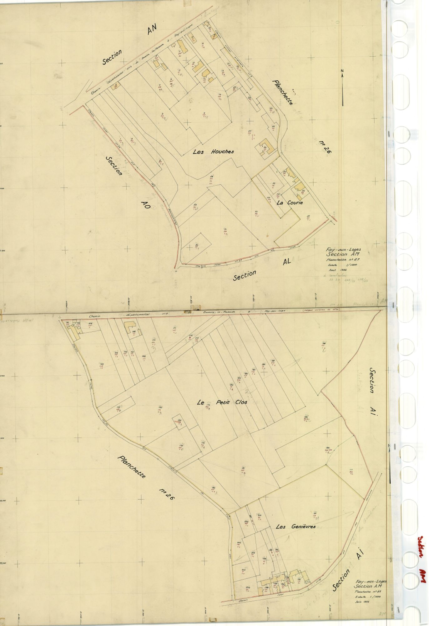 Fay-aux-Loges - Sections