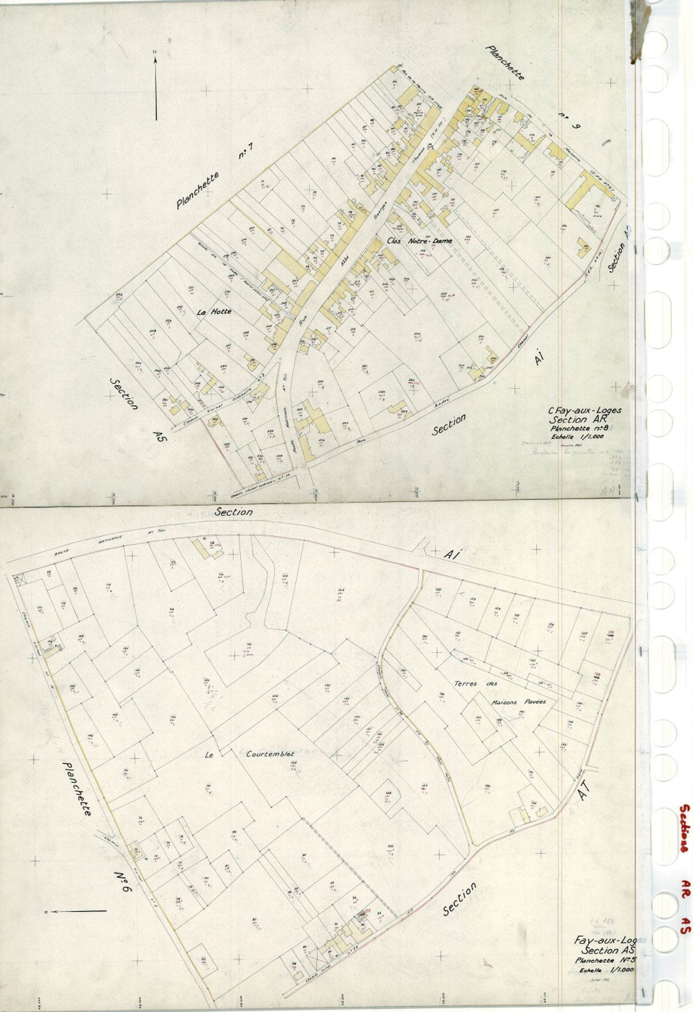Fay-aux-Loges - Sections