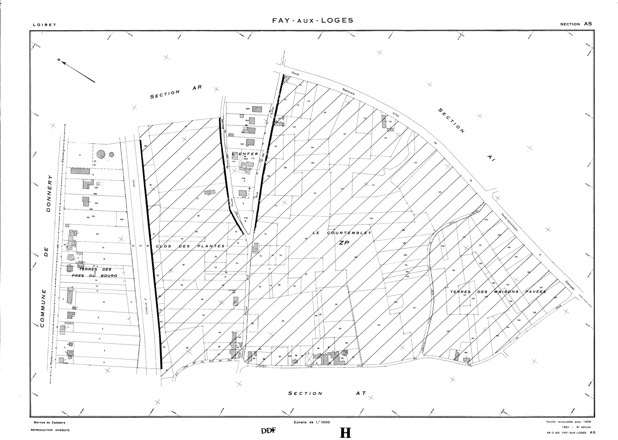 Fay-aux-Loges - Sections
