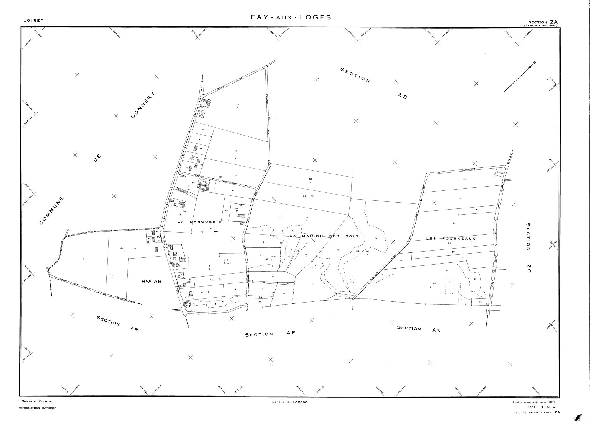 Fay-aux-Loges - Sections