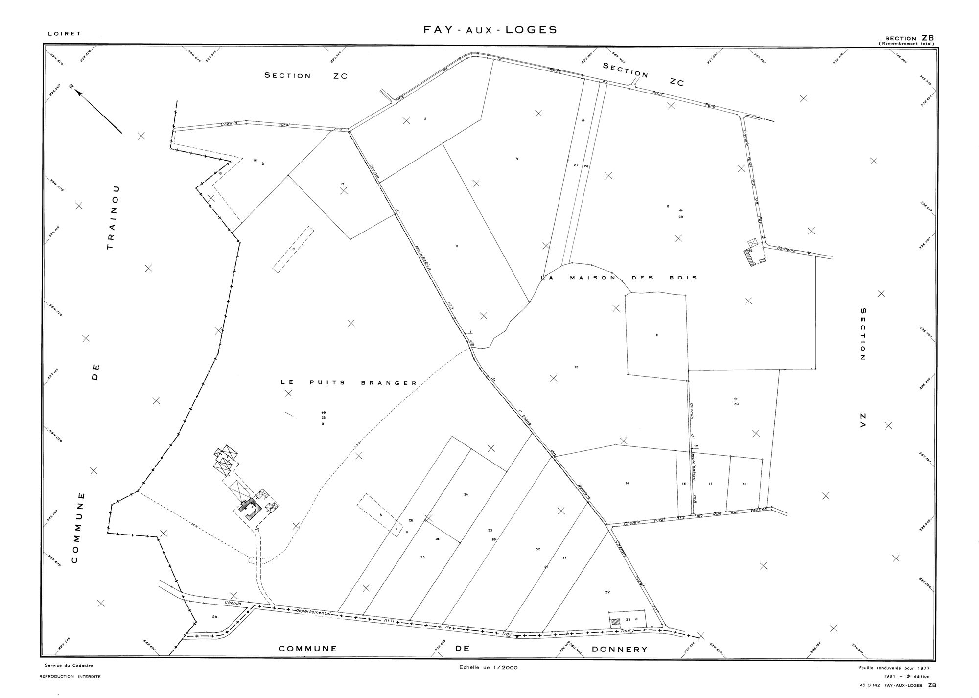 Fay-aux-Loges - Sections