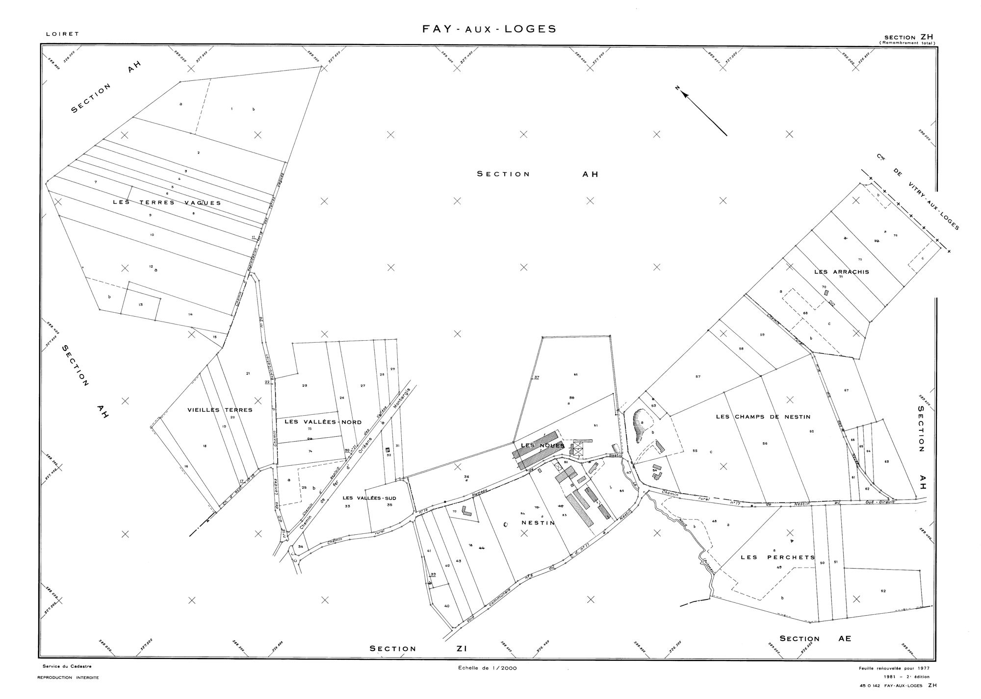 Fay-aux-Loges - Sections