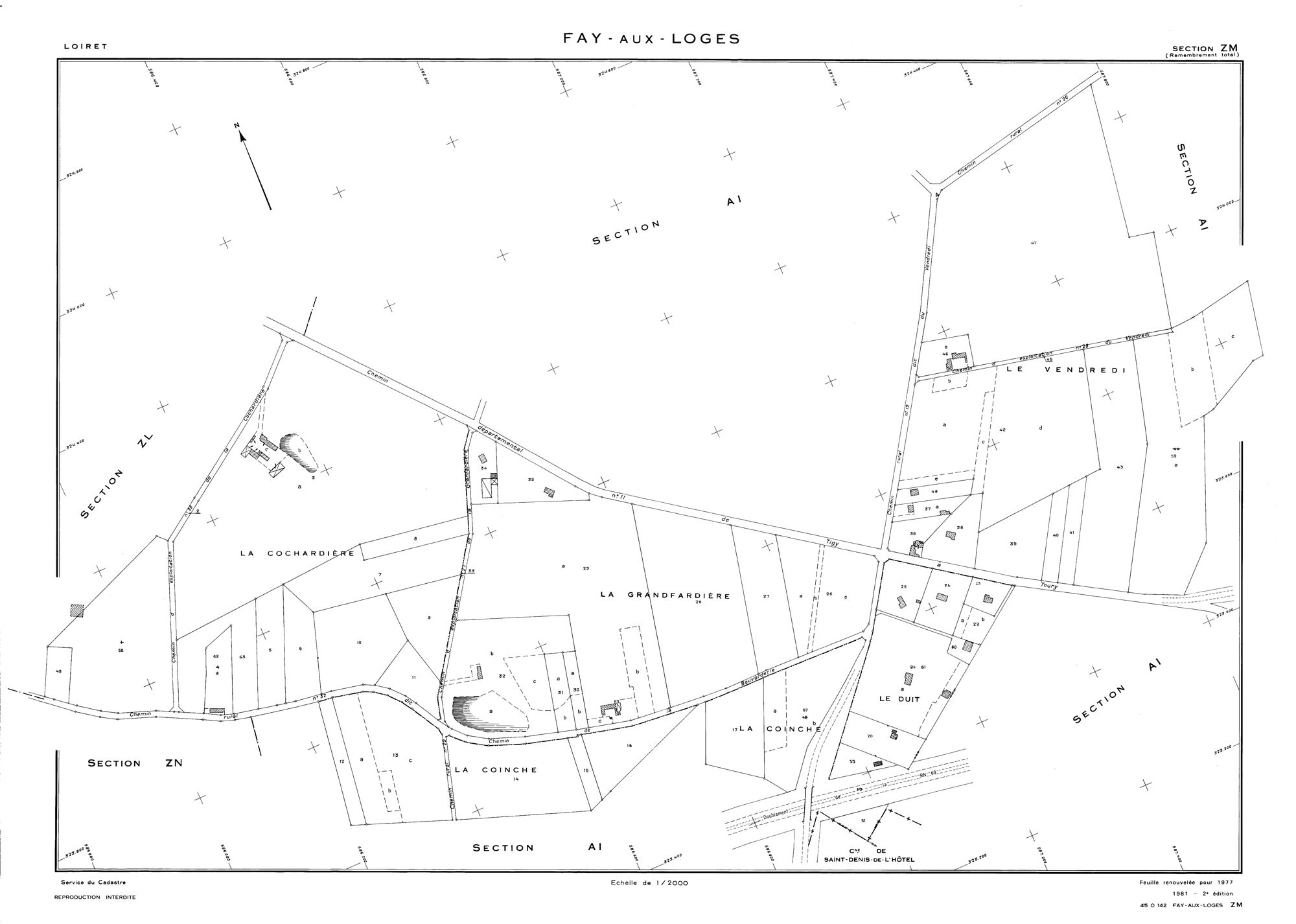 Fay-aux-Loges - Sections