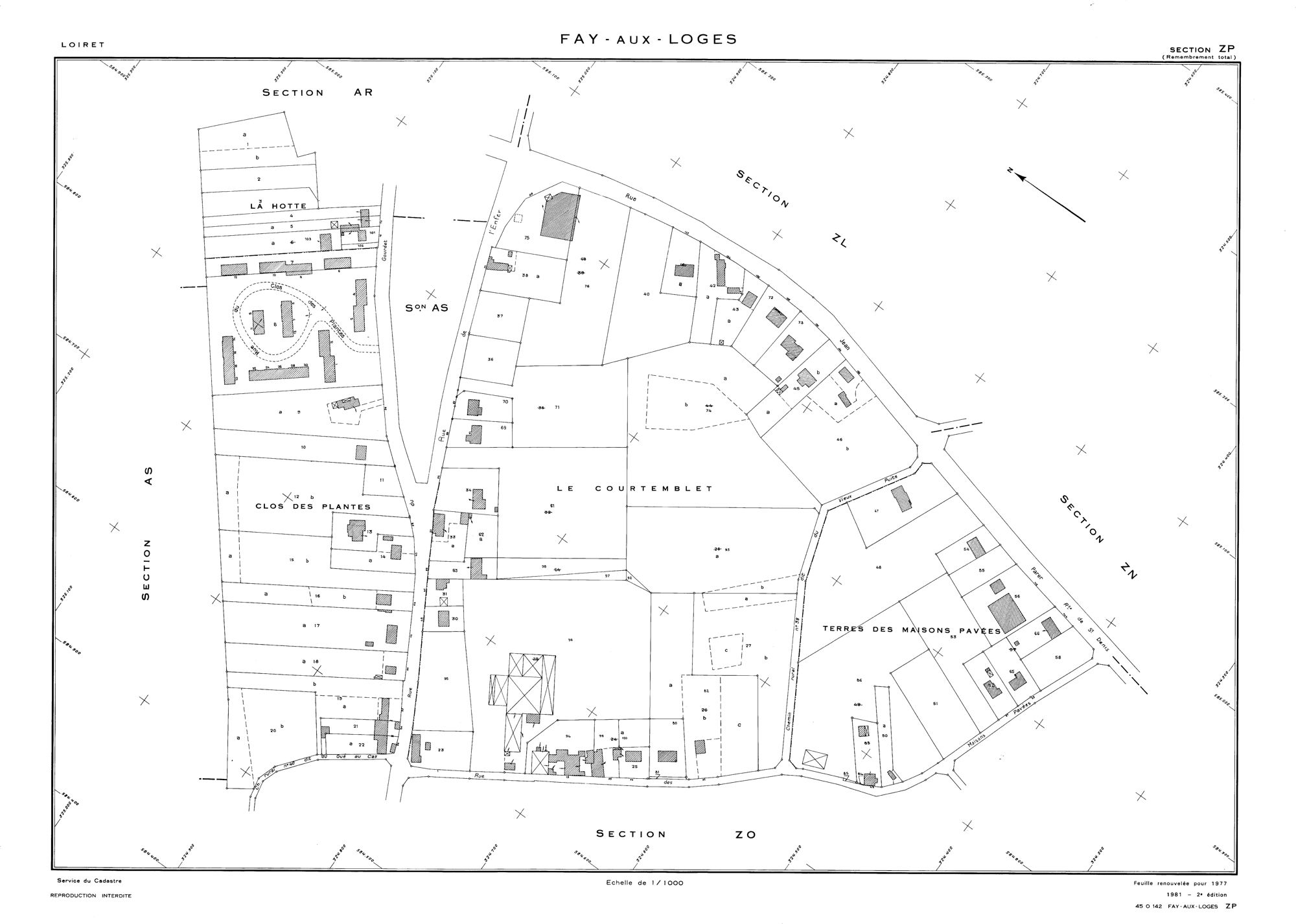 Fay-aux-Loges - Sections