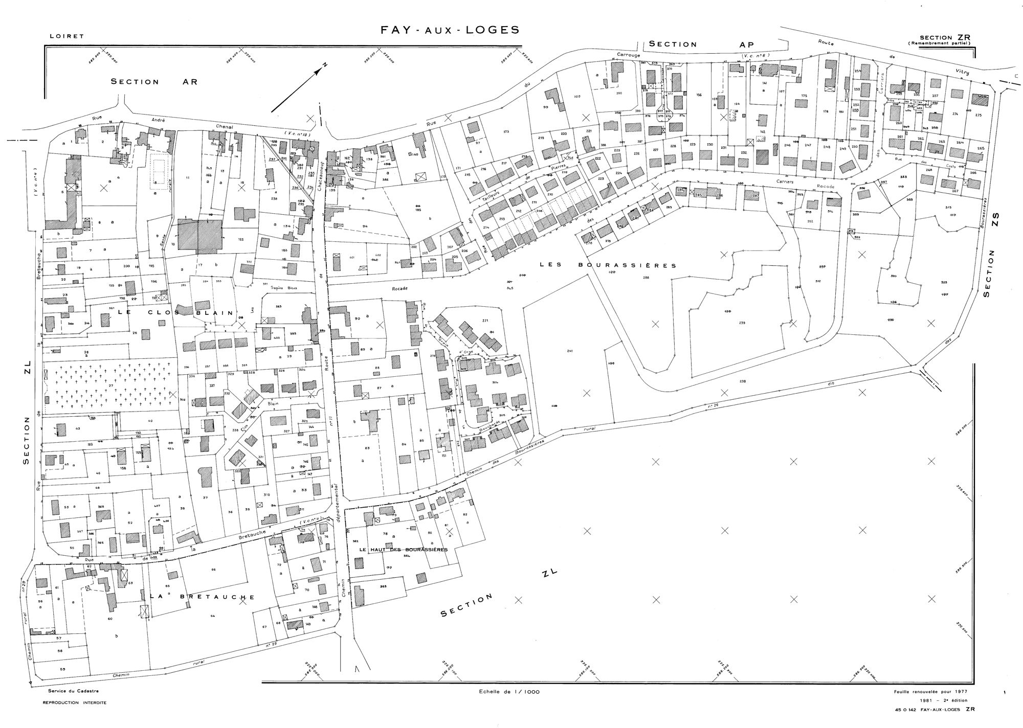 Fay-aux-Loges - Sections