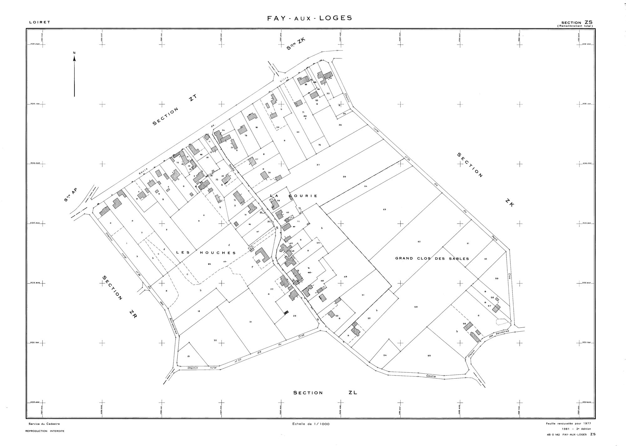 Fay-aux-Loges - Sections