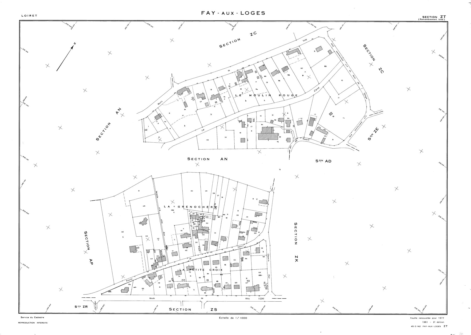 Fay-aux-Loges - Sections