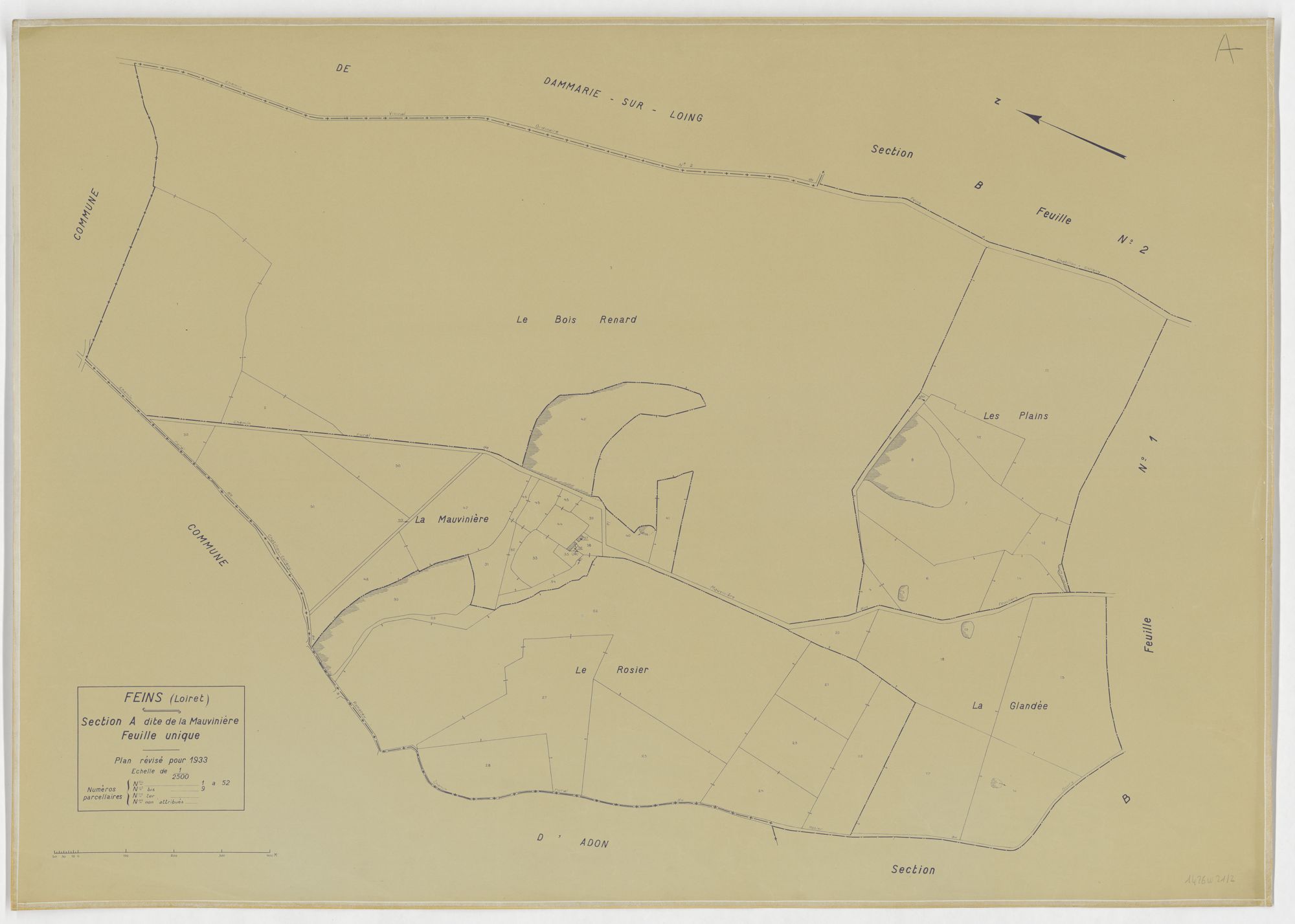 Feins-en-Gâtinais - Sections