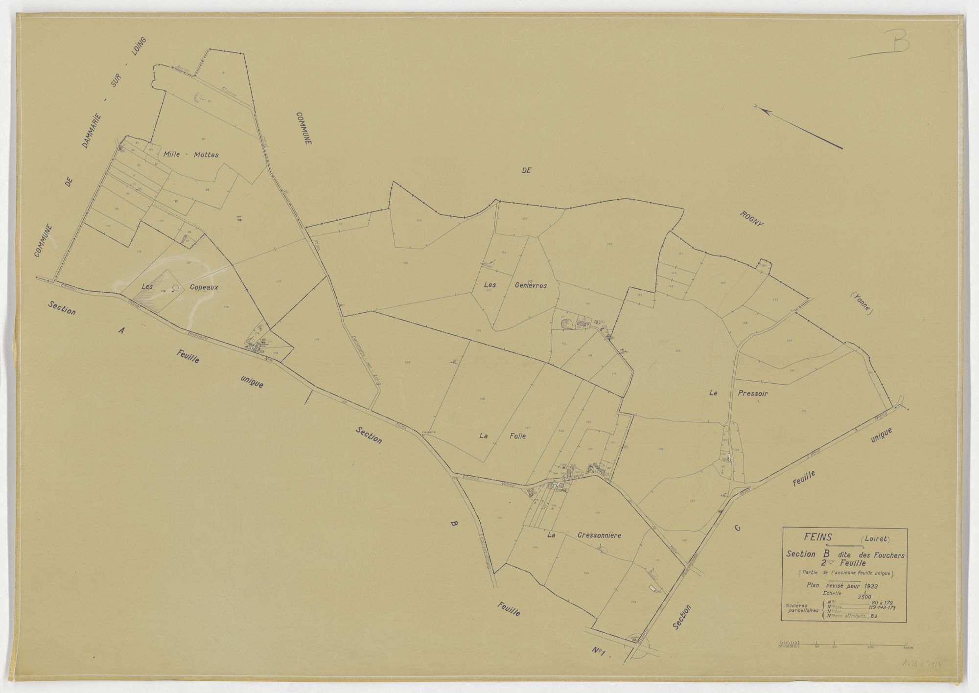 Feins-en-Gâtinais - Sections