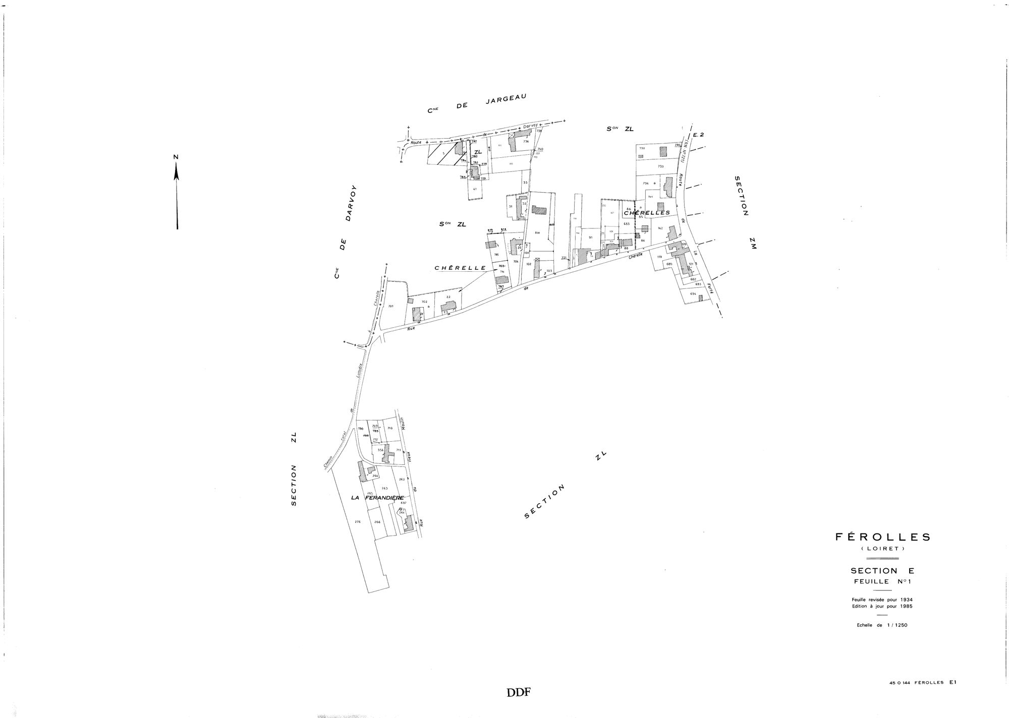 Férolles - Sections