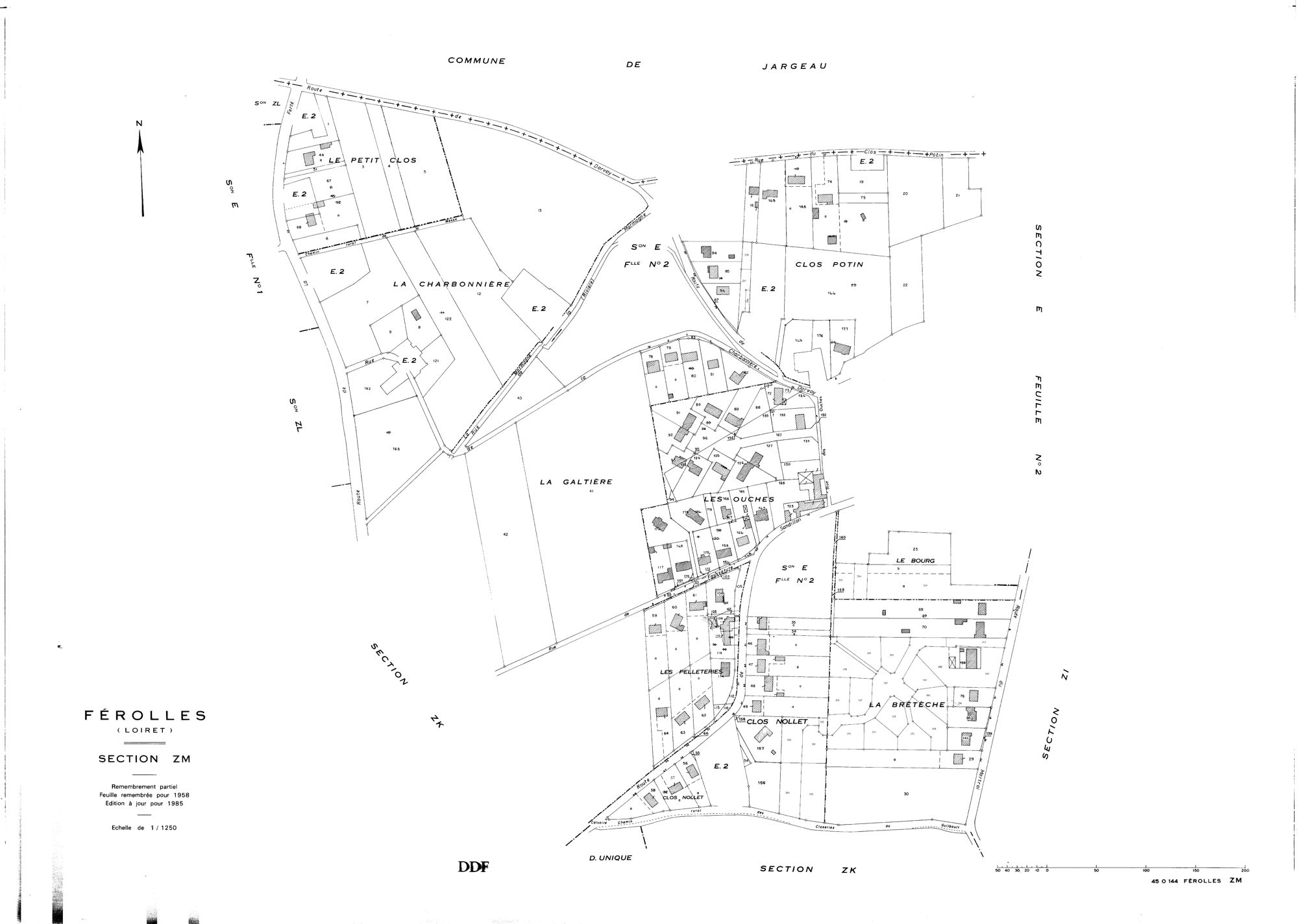 Férolles - Sections