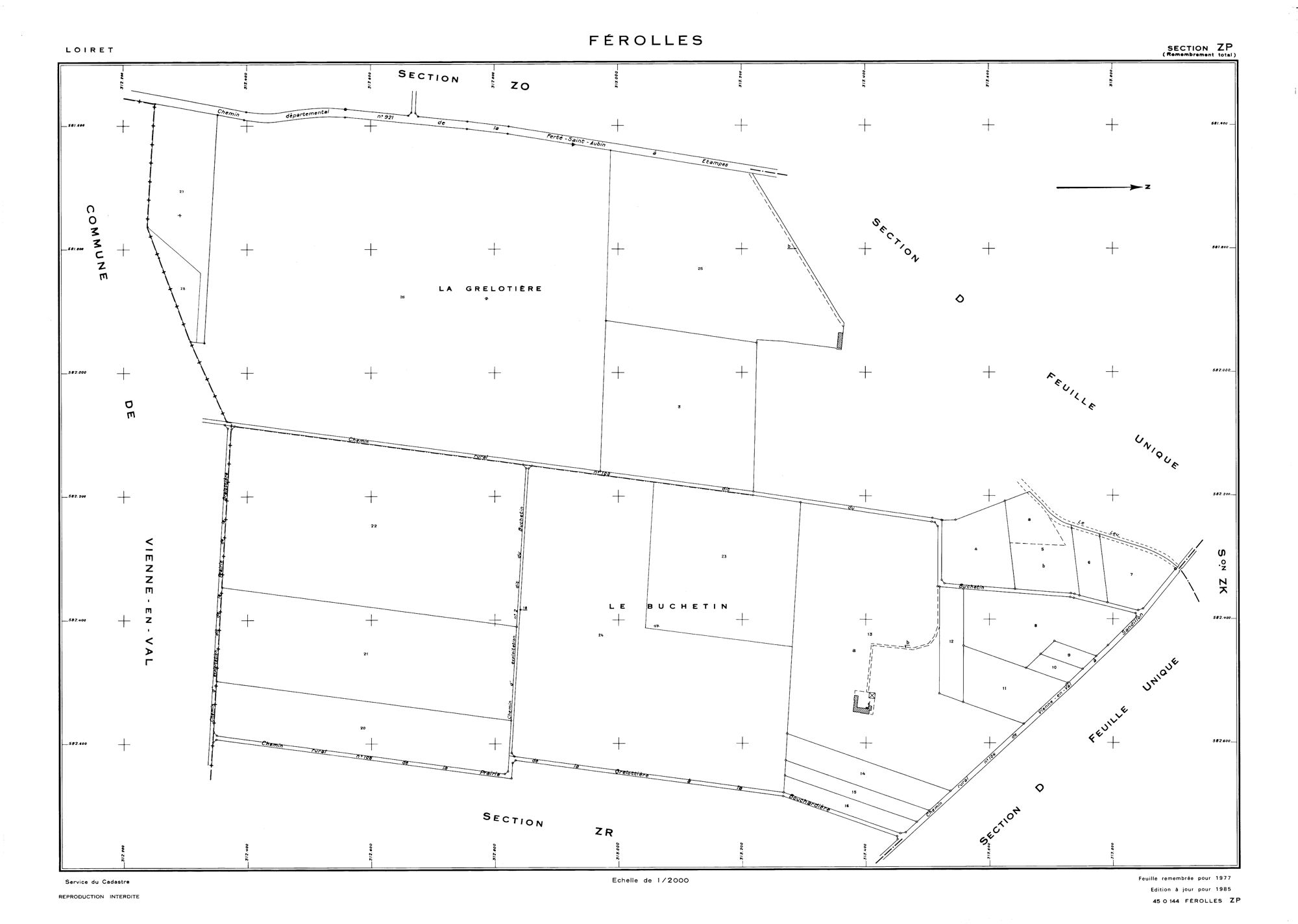 Férolles - Sections