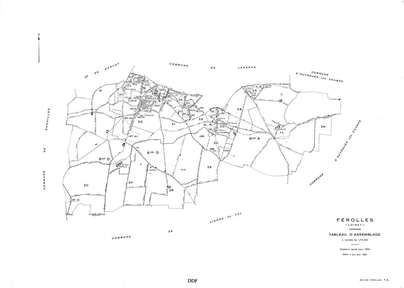 Férolles - Tableau d'assemblage