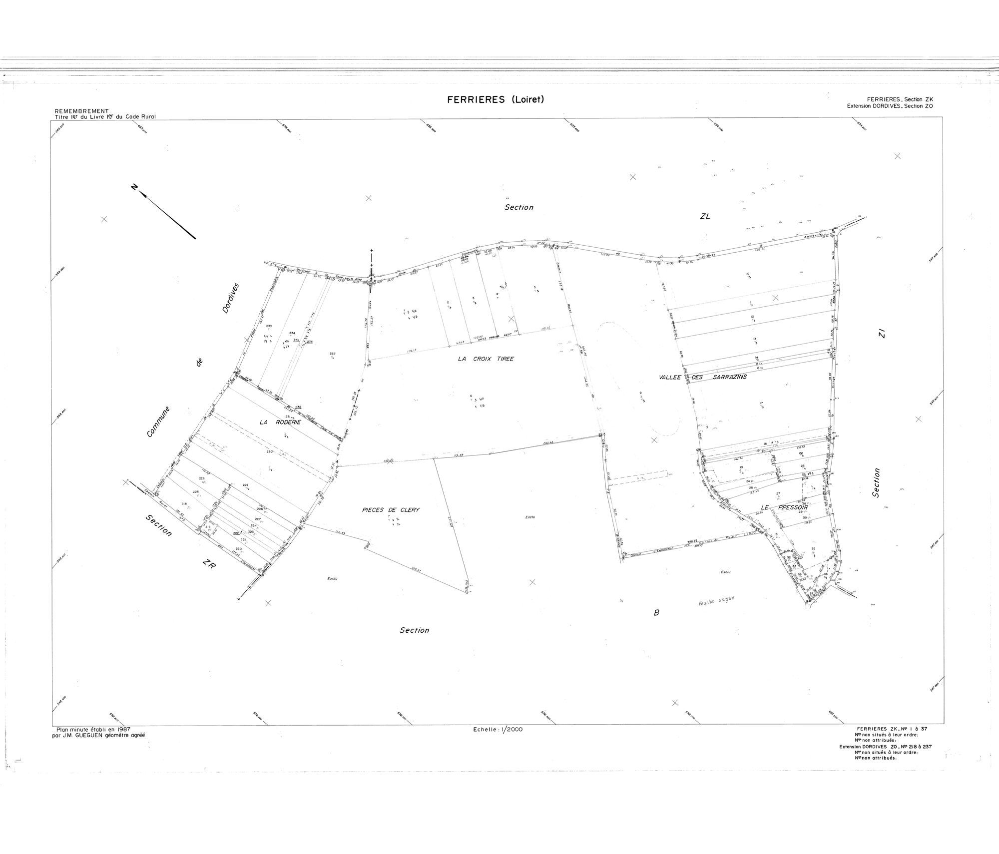 Ferrières-en-Gâtinais - Sections