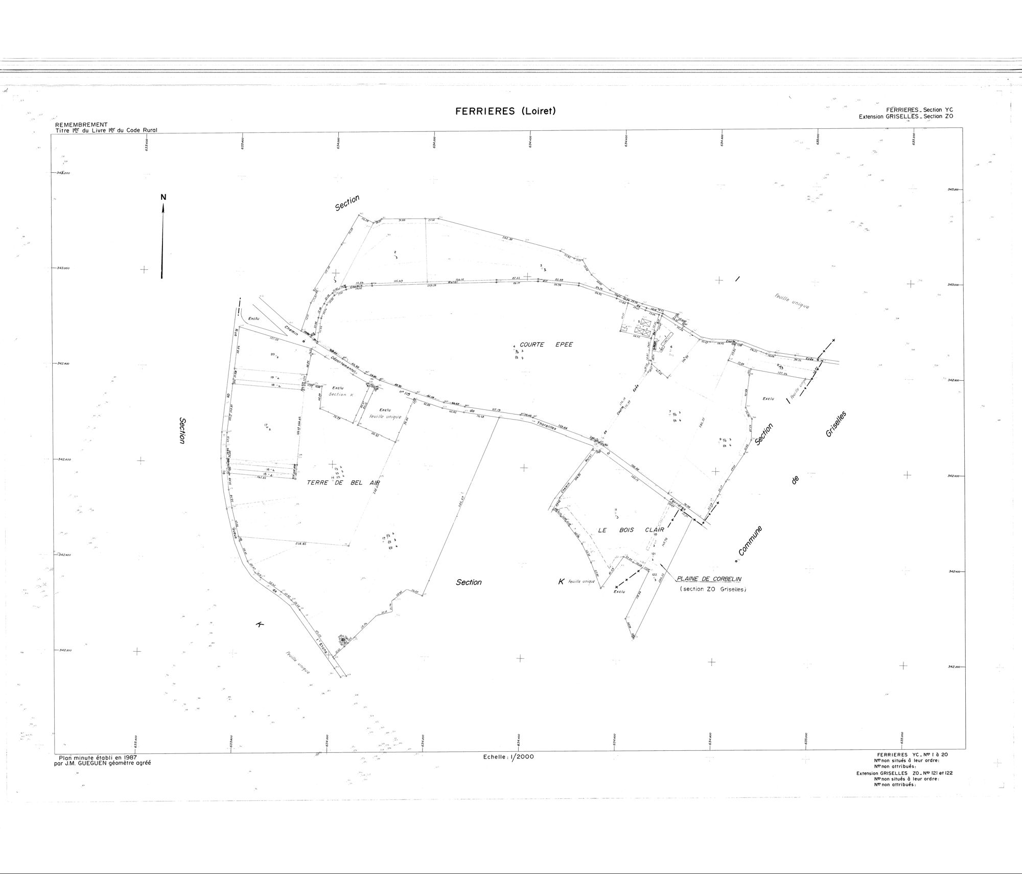 Ferrières-en-Gâtinais - Sections