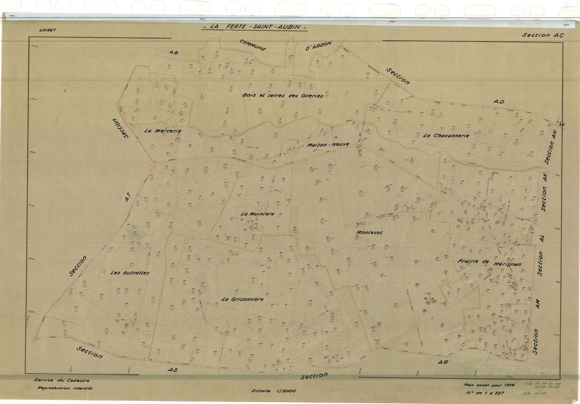 La Ferté-Saint-Aubin - Sections