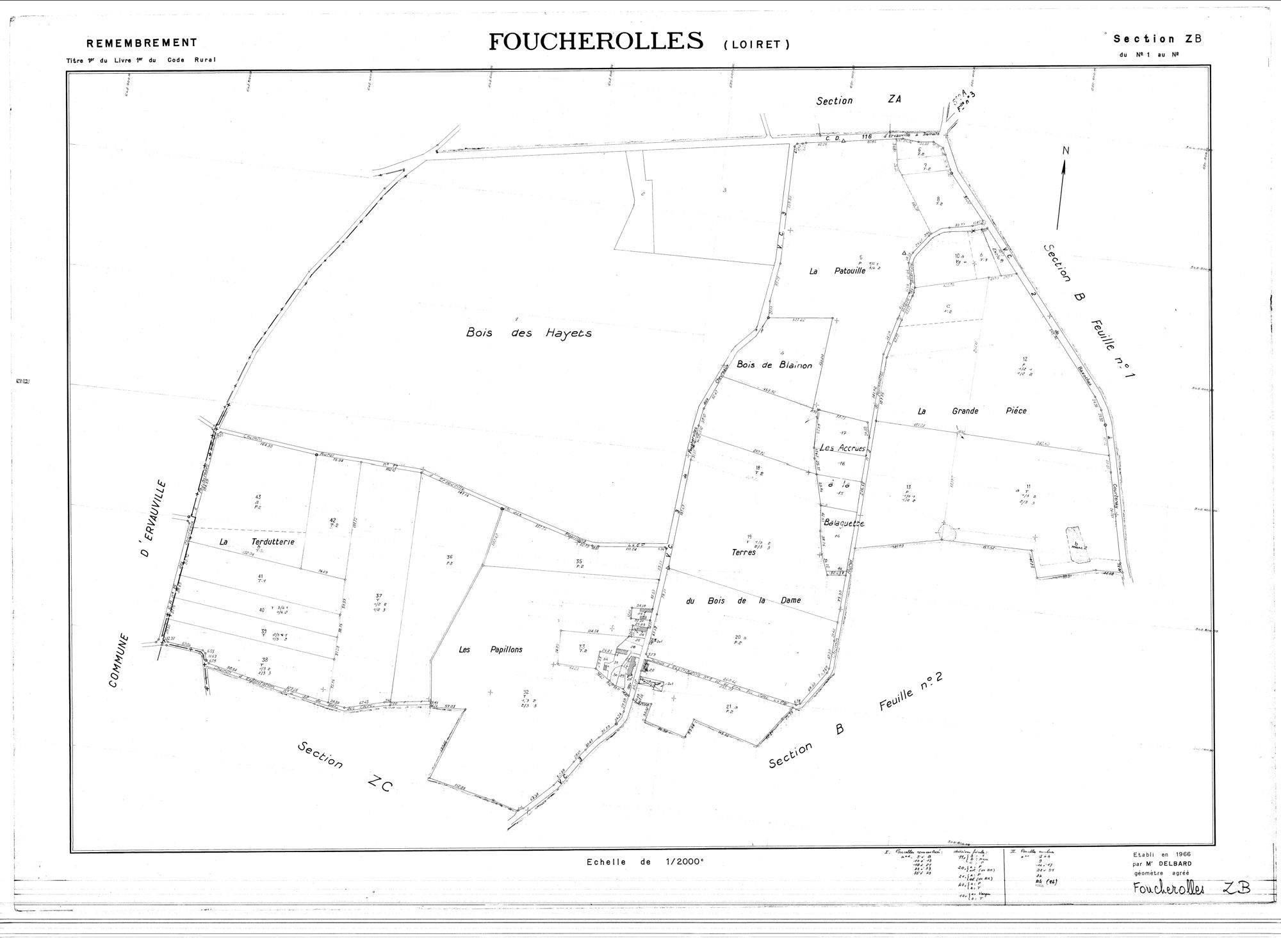 Foucherolles - Sections
