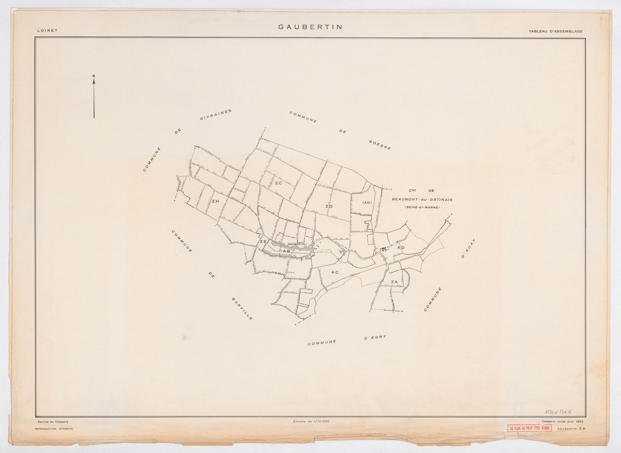 Gaubertin - Tableau d'assemblage