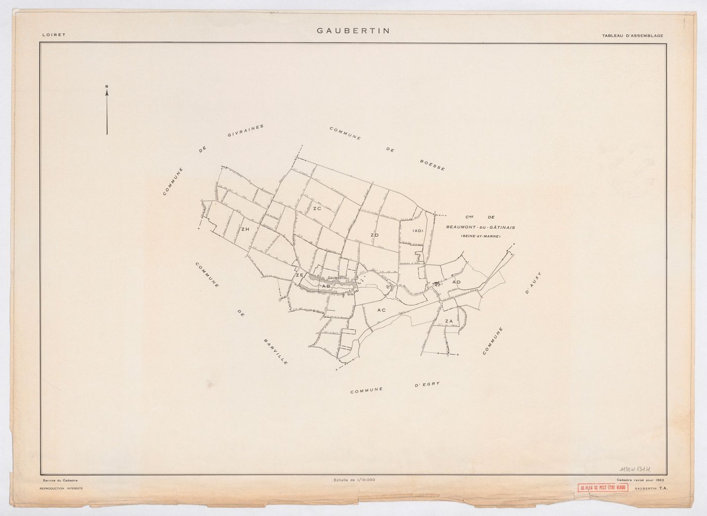 Gaubertin - Tableau d'assemblage