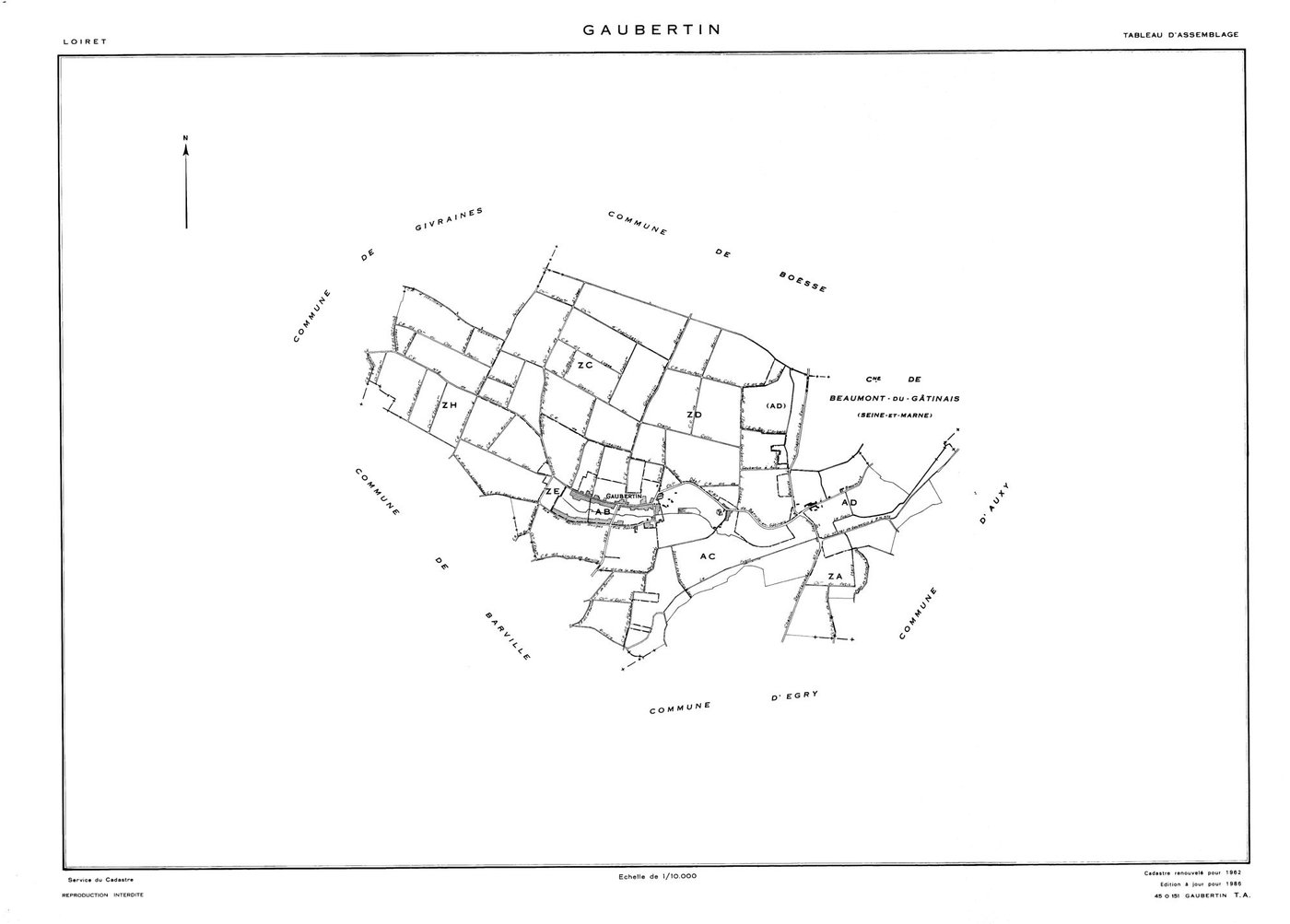 Gaubertin - Tableau d'assemblage
