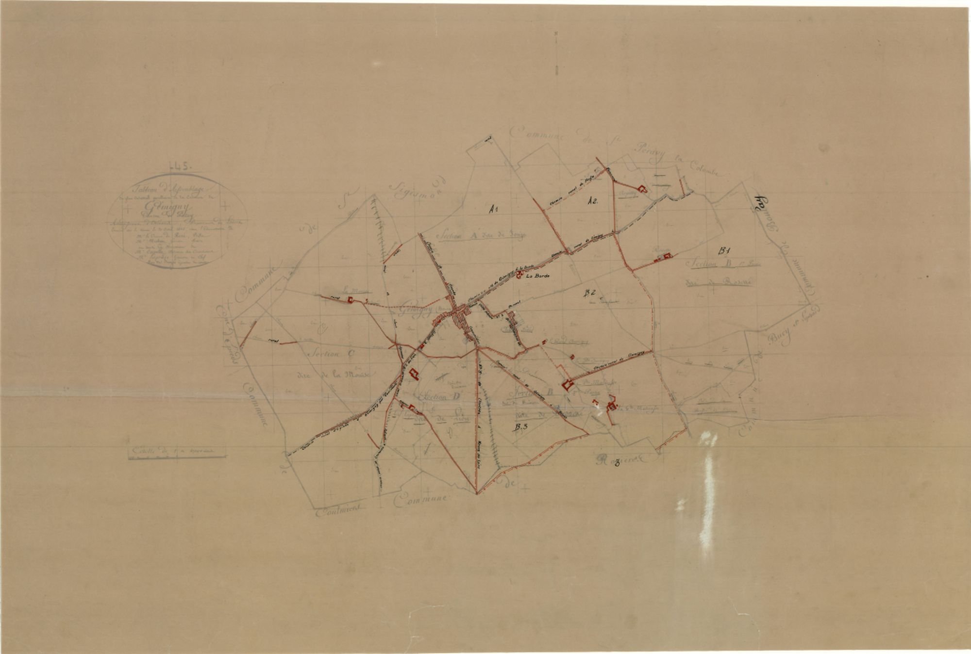 Gémigny - Tableau d'assemblage