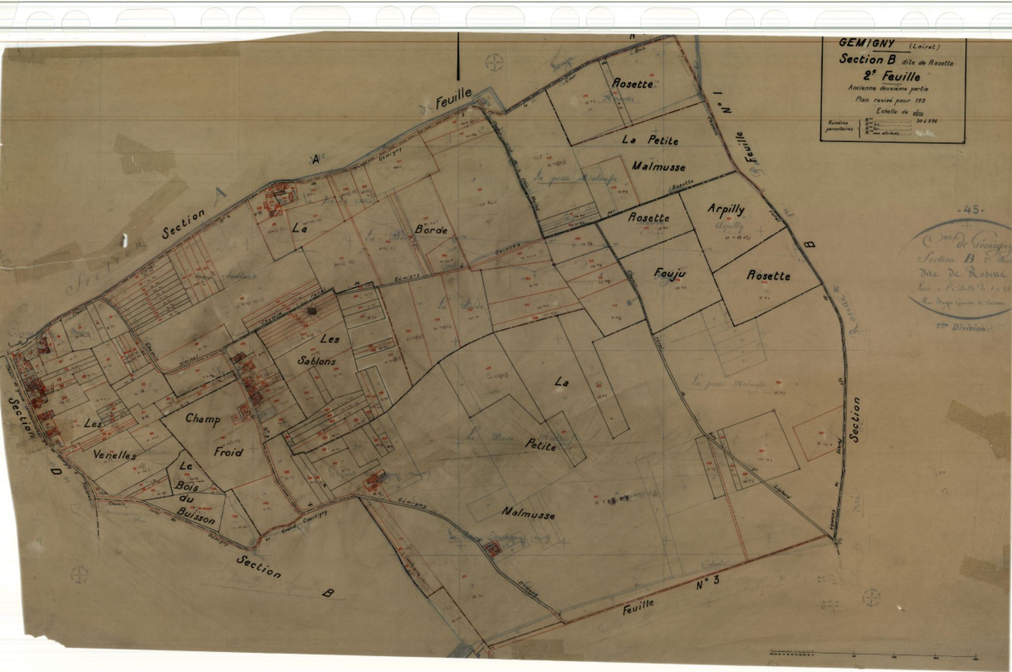 Gémigny - Sections