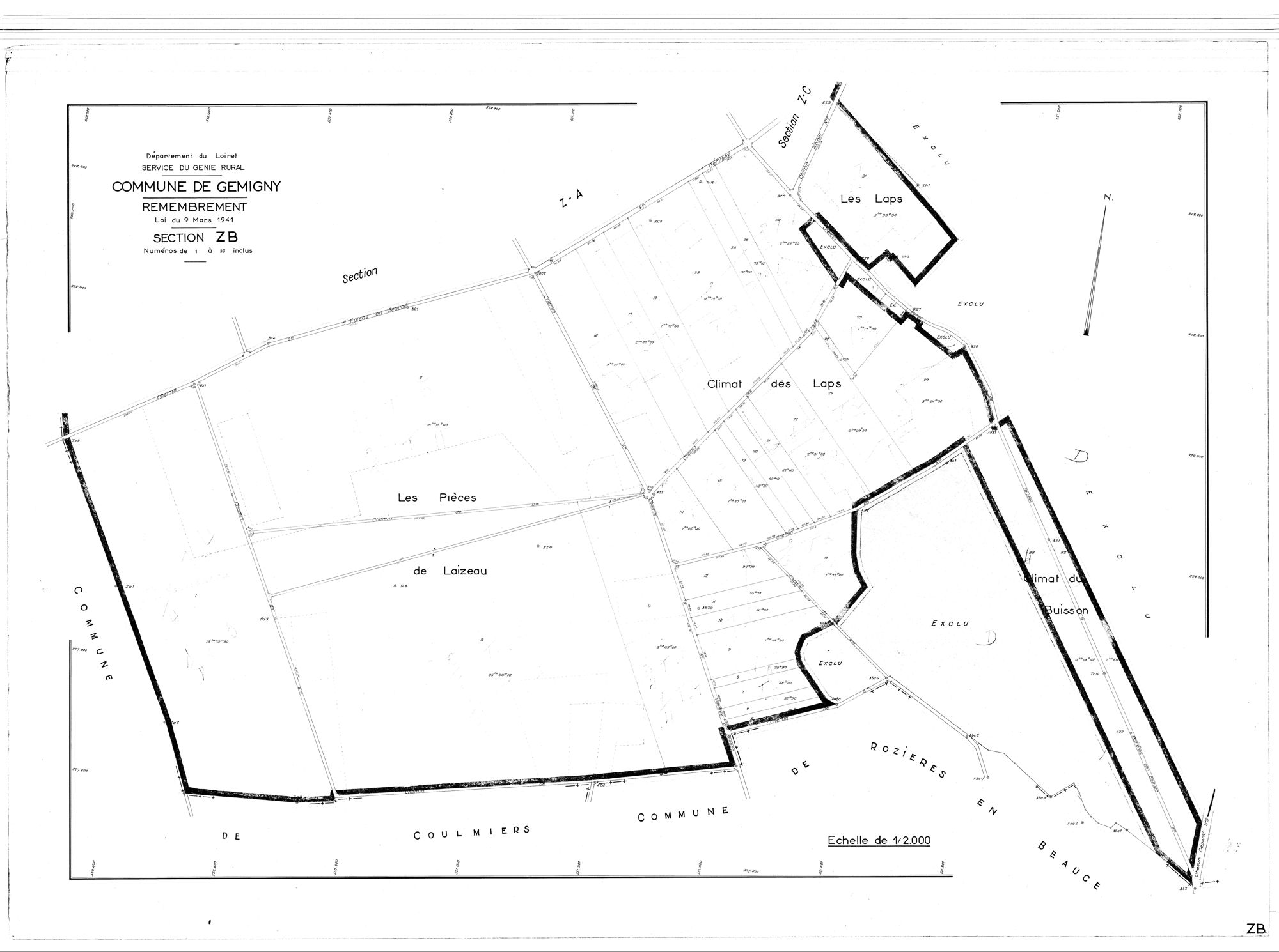 Gémigny - Sections