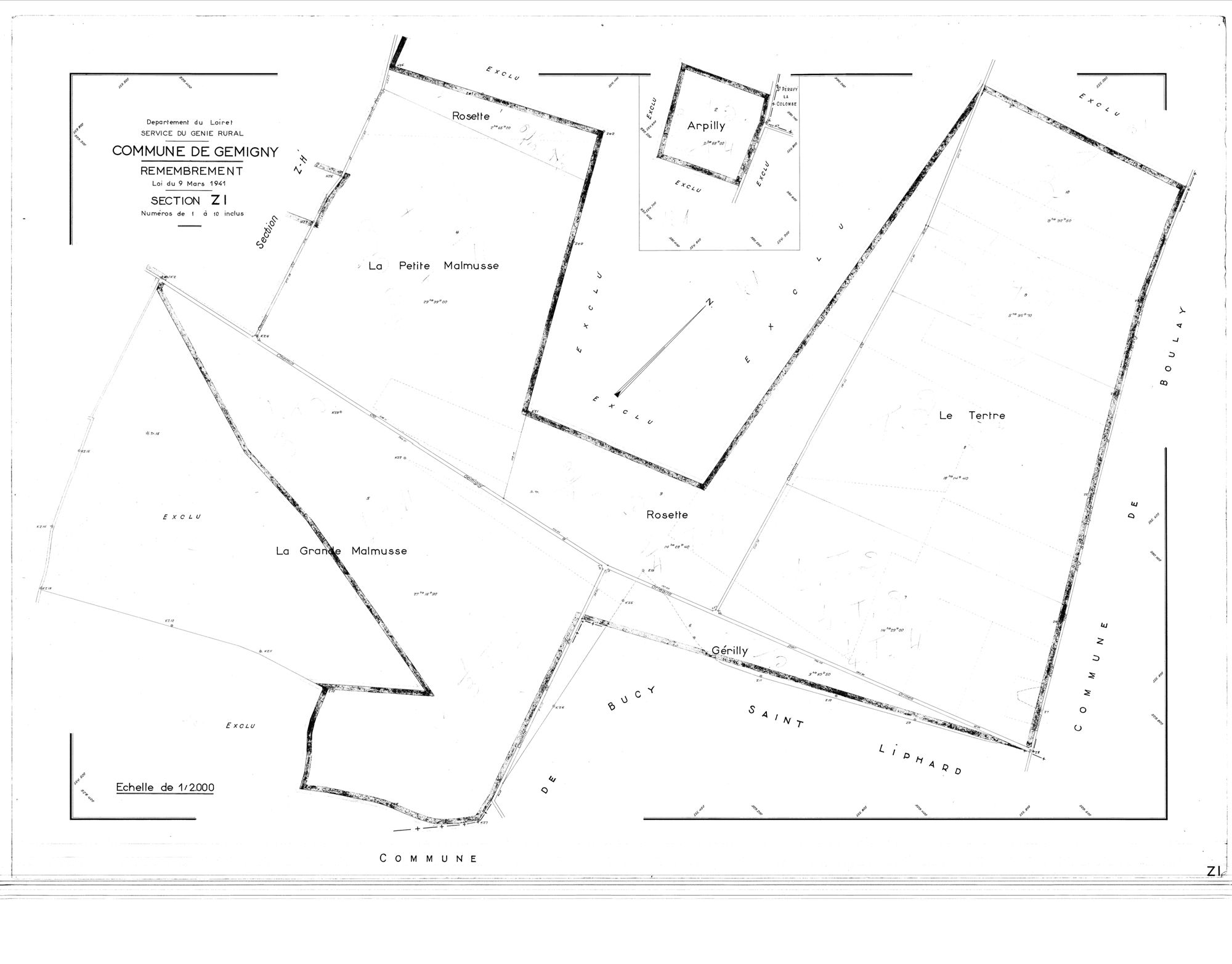 Gémigny - Sections