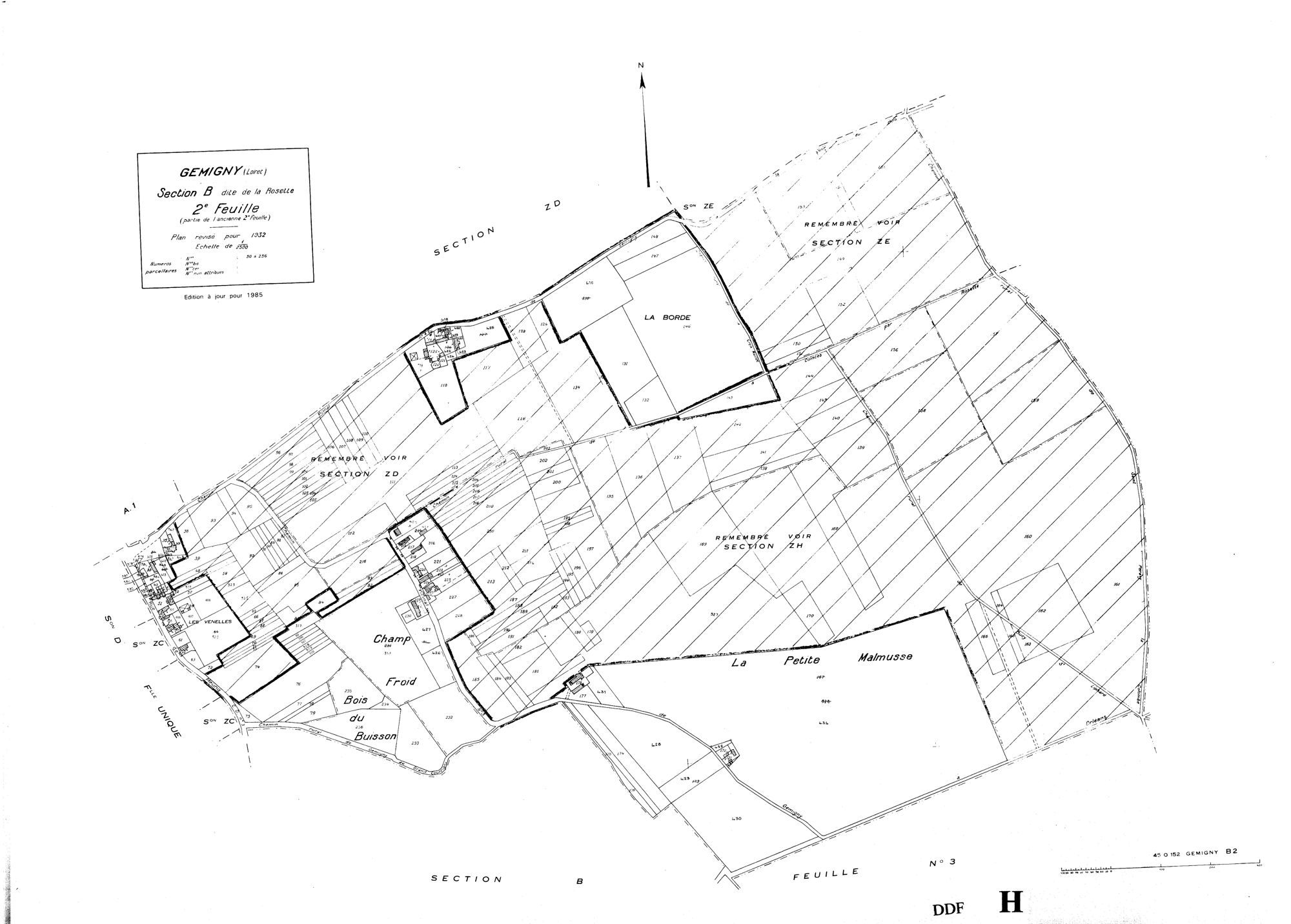 Gémigny - Sections