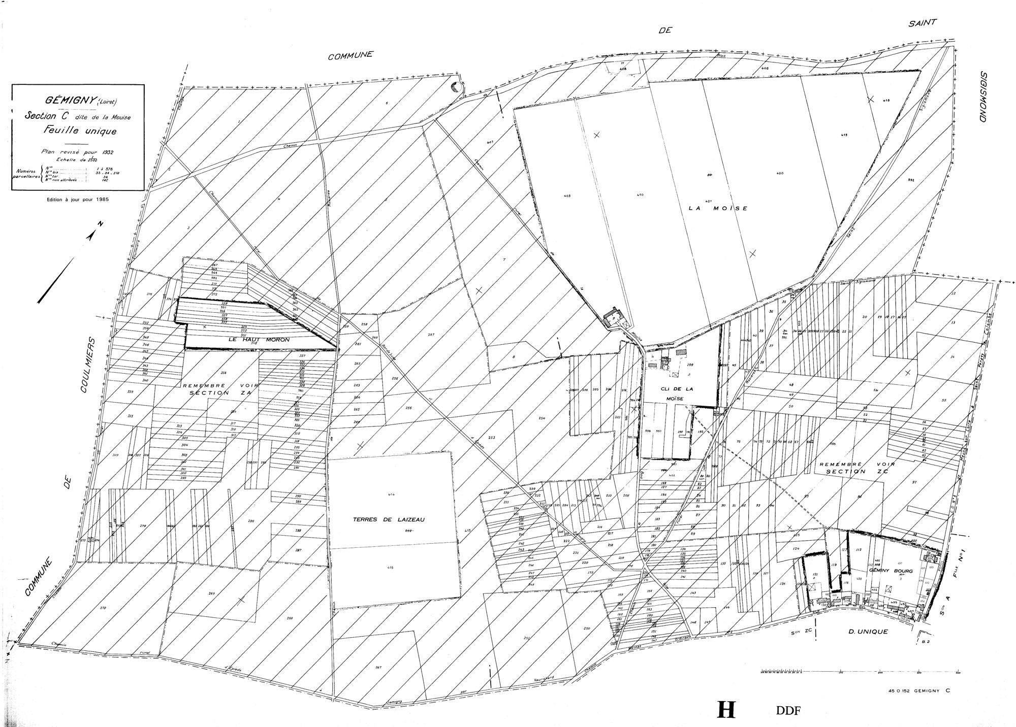 Gémigny - Sections
