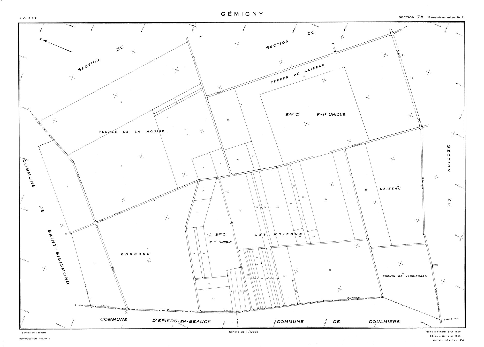 Gémigny - Sections