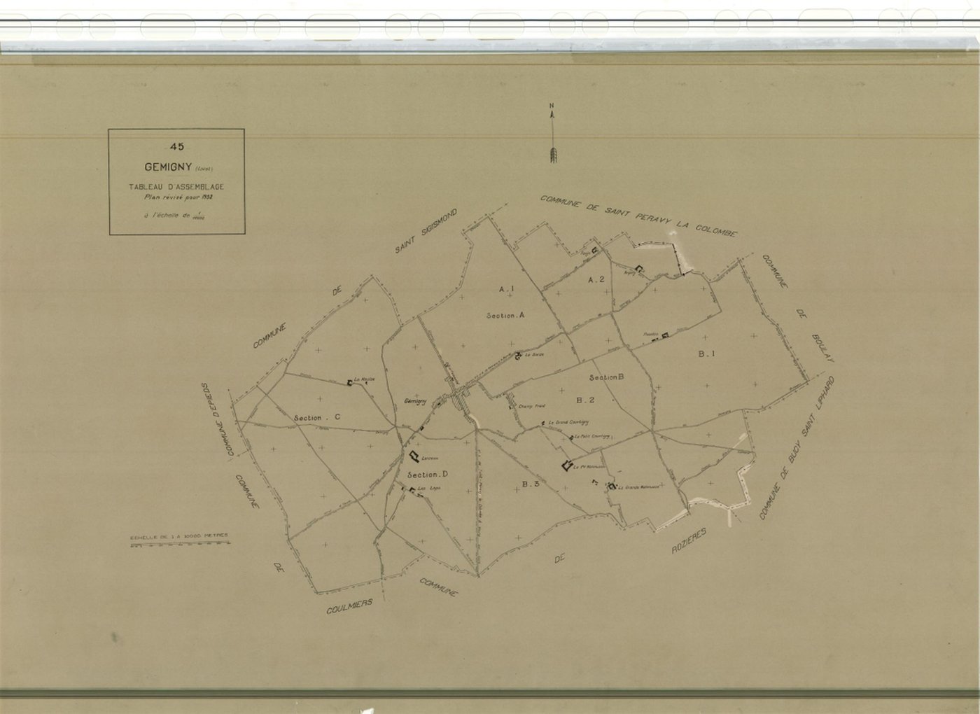 Gémigny - Tableau d'assemblage
