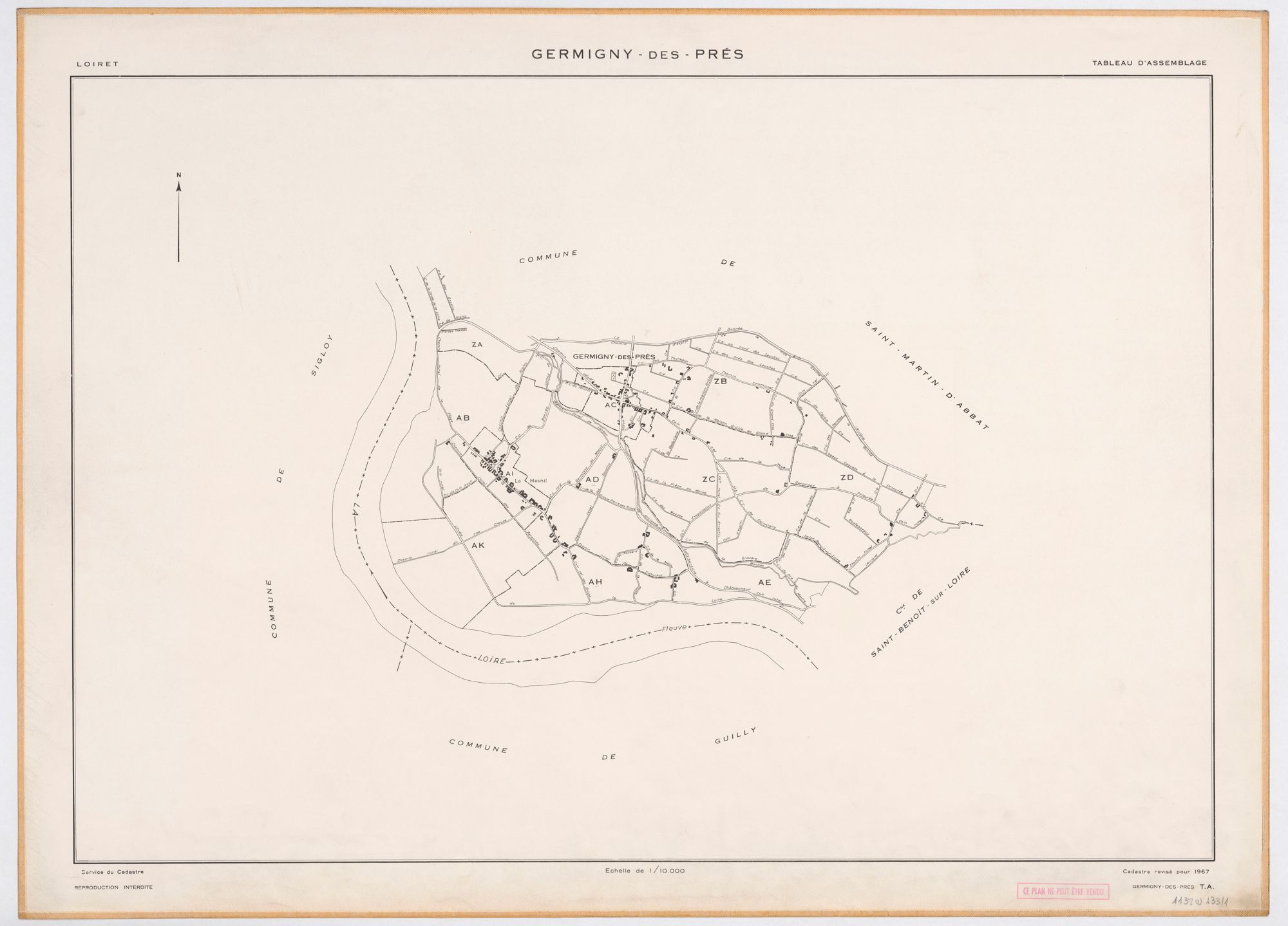 Germigny-des-Prés - Tableau d'assemblage